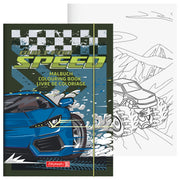 BRUNNEN Ausmalheft · Fast Wheels · Auto · mit Stickerbogen