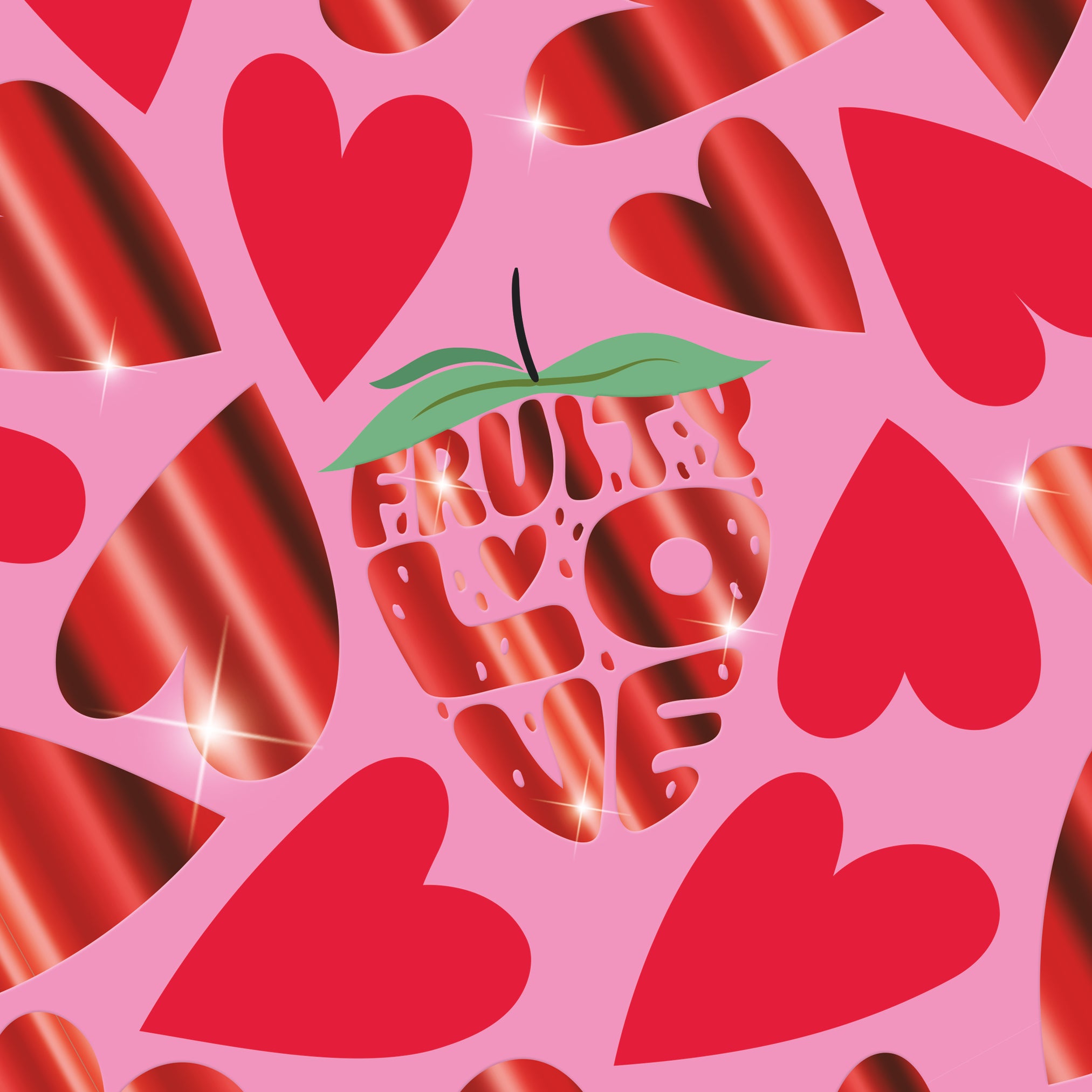 BRUNNEN Ausmalheft · Fruity Love · Rosa-Rot · mit Stickerbogen