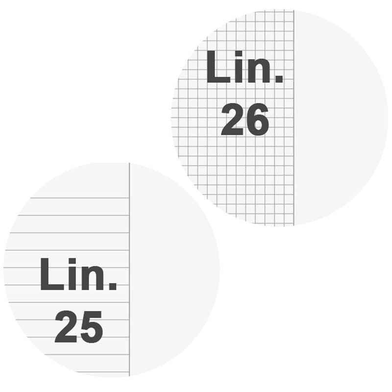 BRUNNEN Collegeblock A4 Duo · Lin. 25 / 26 · kariert & liniert