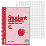BRUNNEN Collegeblock A4 · Fruity Love · Lin. 28 · kariert · Doppelrand