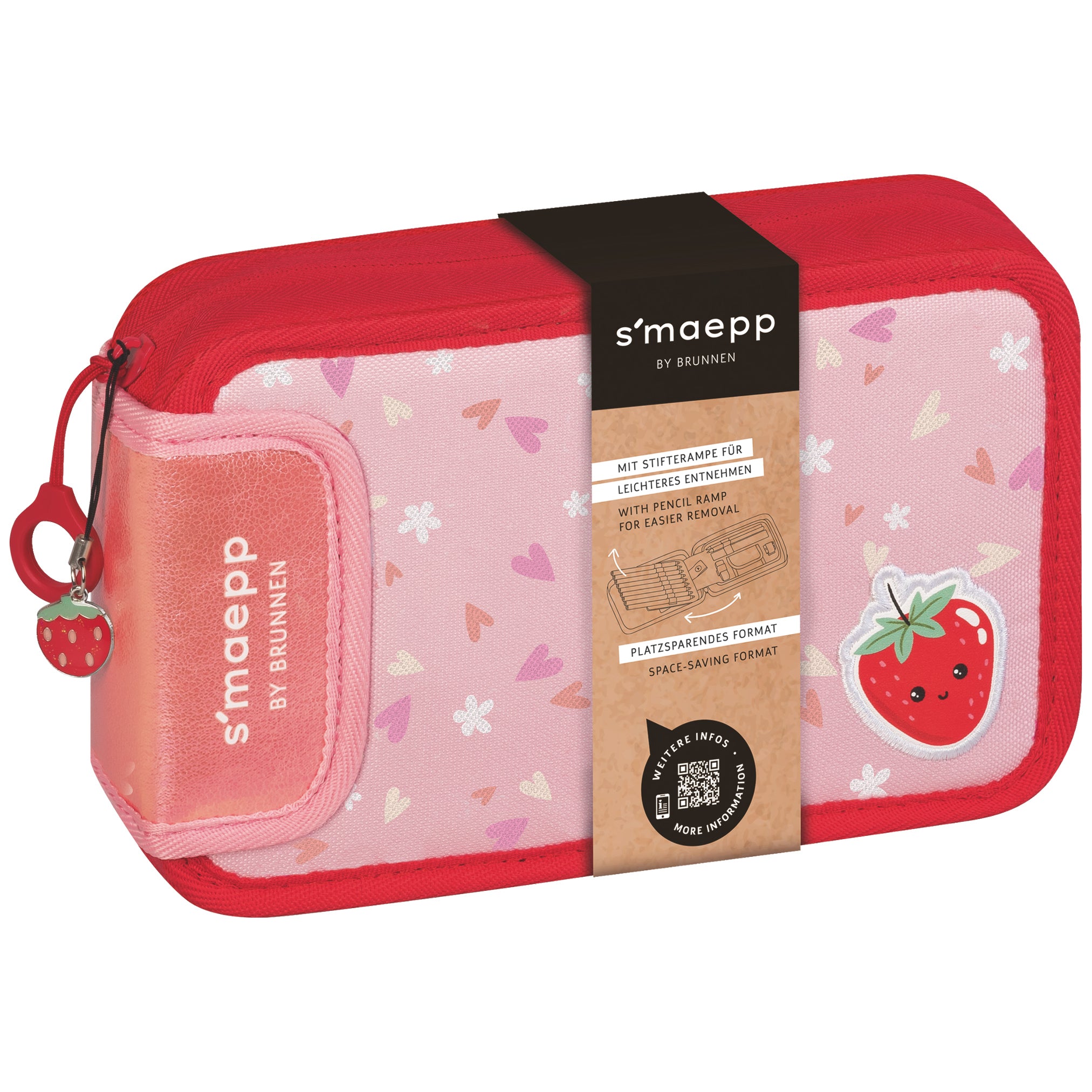 BRUNNEN s'maepp Federmäppchen · Fruity Love · rosa · gefüllt