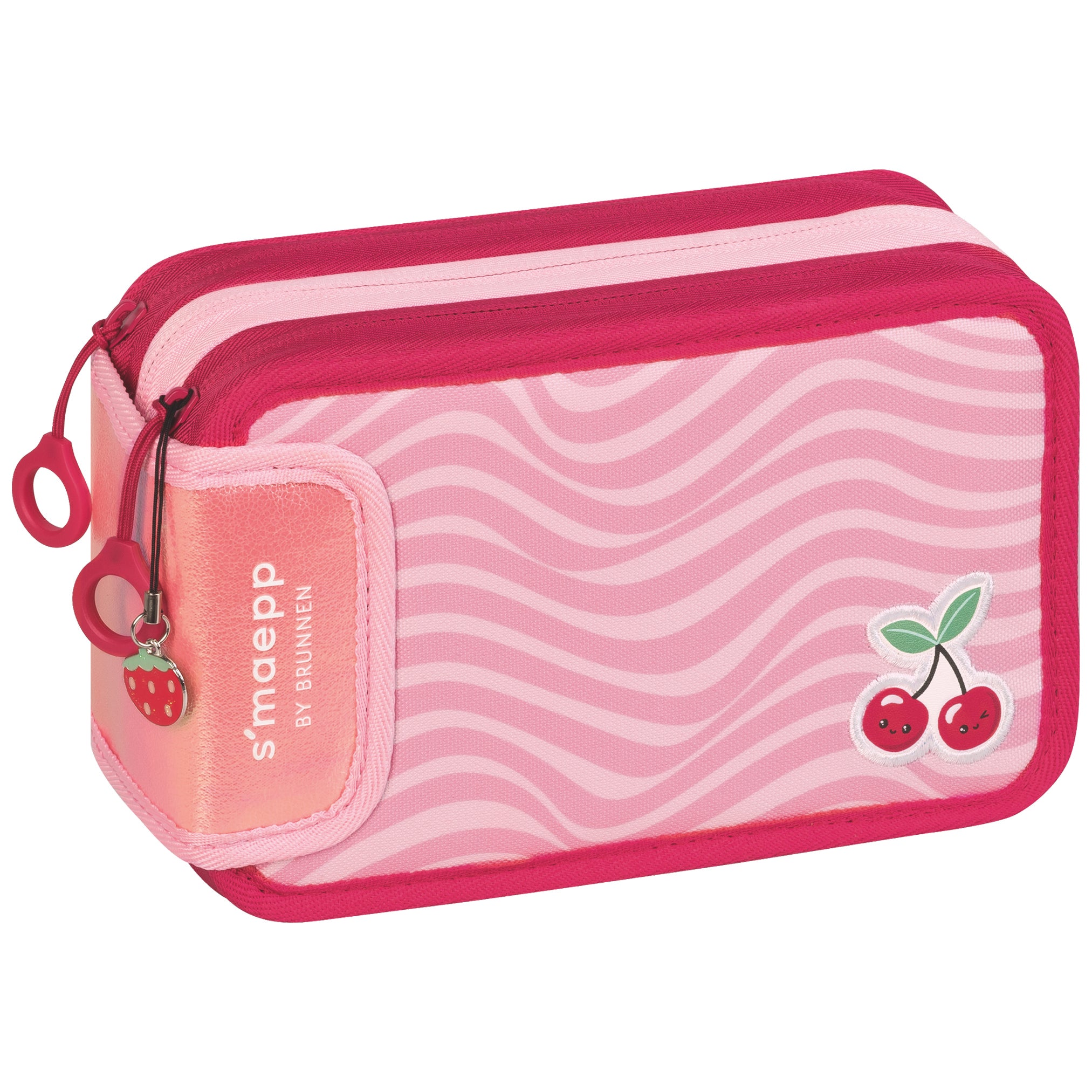 BRUNNEN Federmappe 3-fach · Fruity Love · rosa · gefüllt