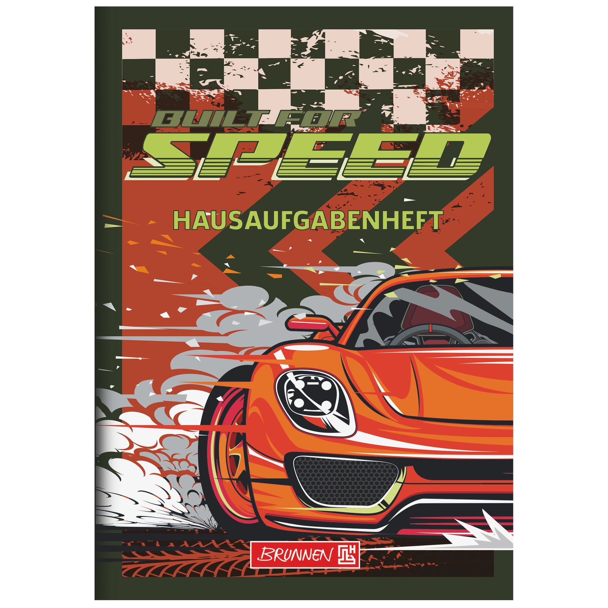 BRUNNEN Hausaufgabenheft A5 · Fast Wheels · Auto