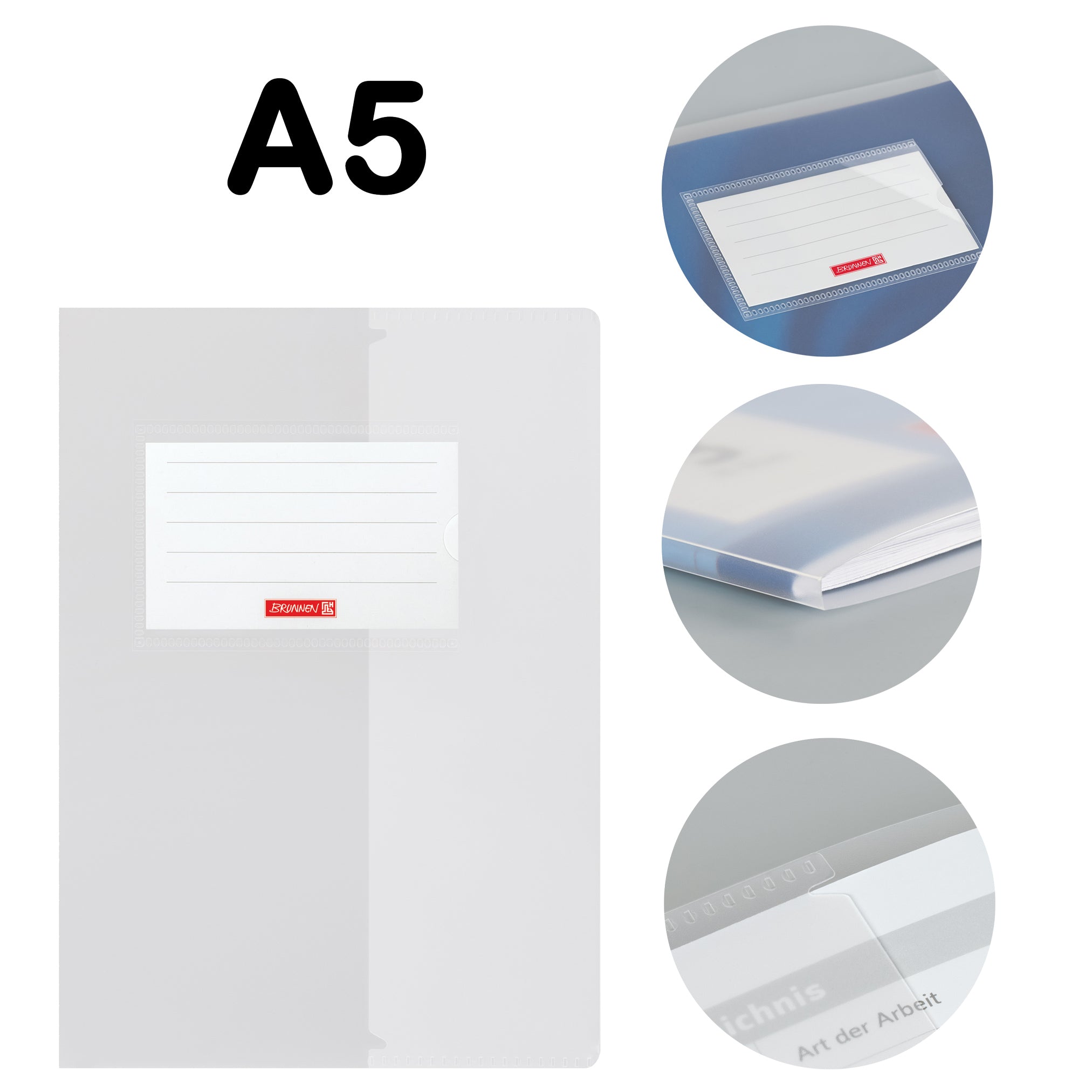 BRUNNEN Hefthülle A5 · FACT!pp Premium · mit Namensschild