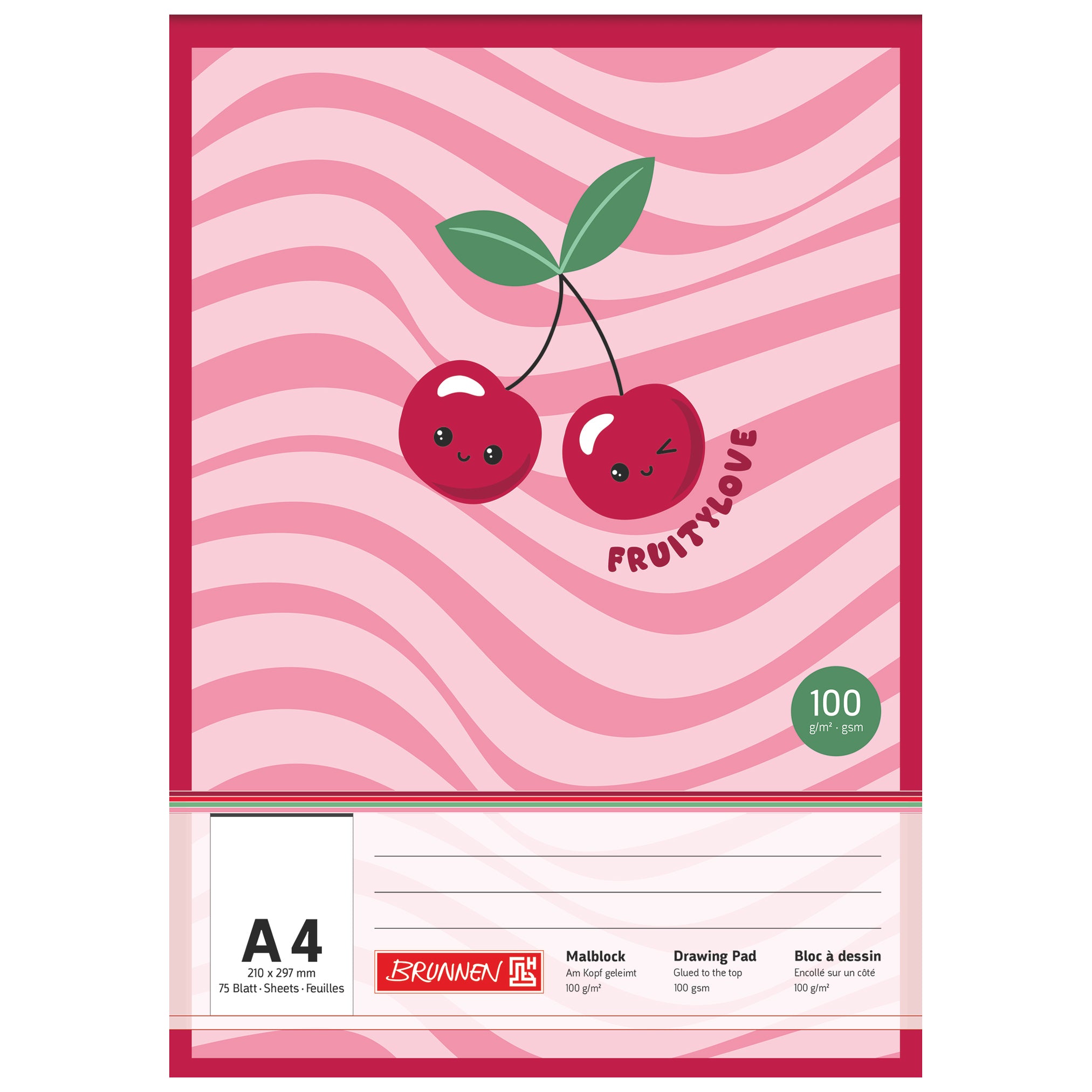 BRUNNEN Malblock A4 · Fruity Love · blanko