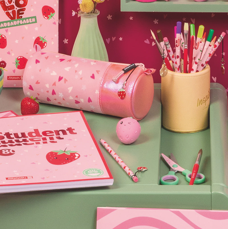 BRUNNEN Radiergummi · Fruity Love · Erdbeere · Rosa