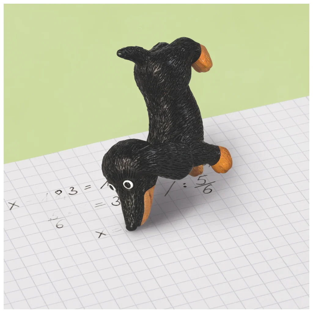 BRUNNEN Radiergummi Hund · Dackel · schwarz