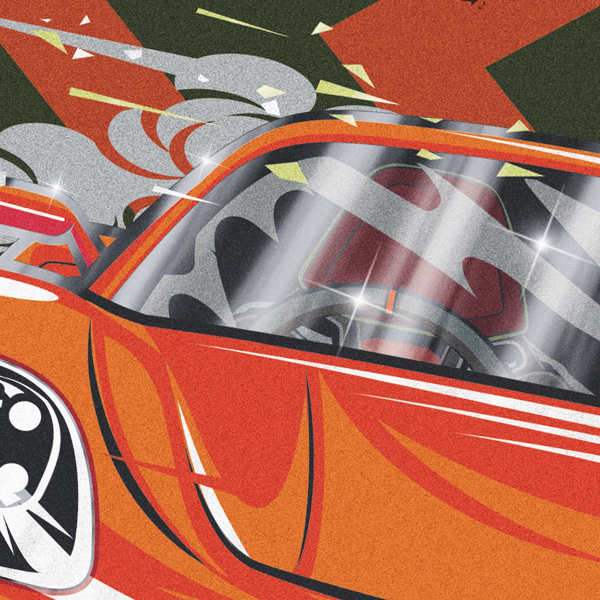 BRUNNEN Sammelmappe A4 · Fast Wheels · Auto · Grün-Orange