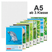 BRUNNEN Schulblock A5 · Lineatur 5 · kariert · ab 3. Klasse