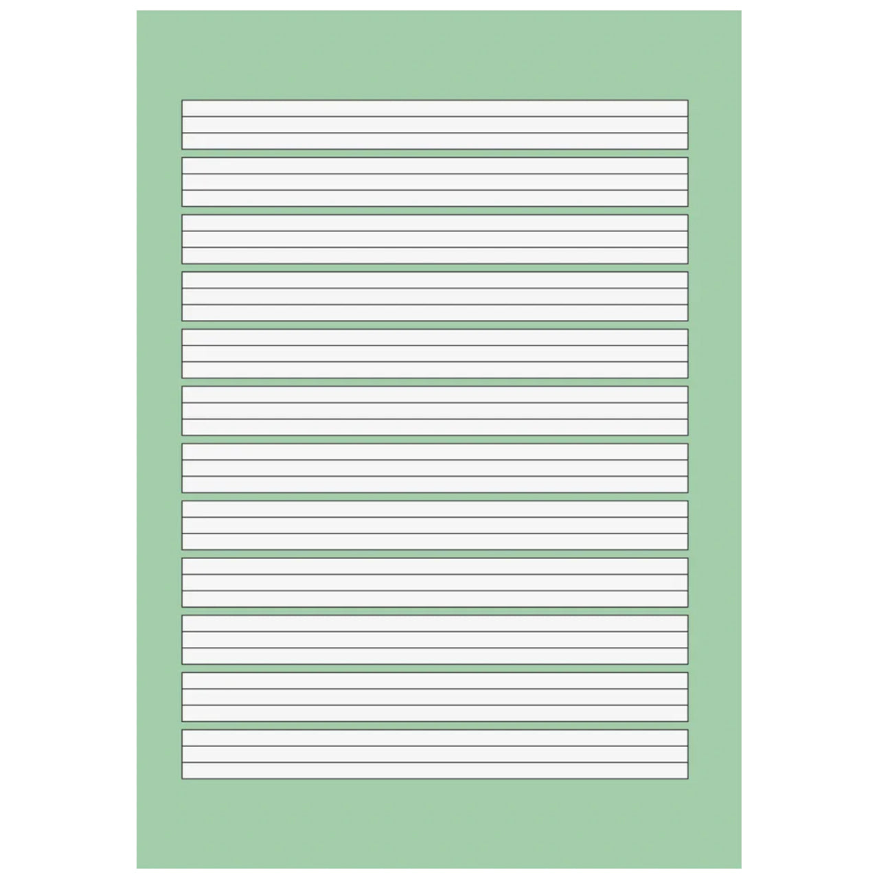 BRUNNEN Schulblock A5 · Kontrast-Lineatur 2 · farbig hinterlegt · 2. Klasse