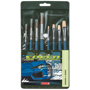 BRUNNEN Schulpinsel 8er-Set · Fast Wheels · Auto · Blau · Etui