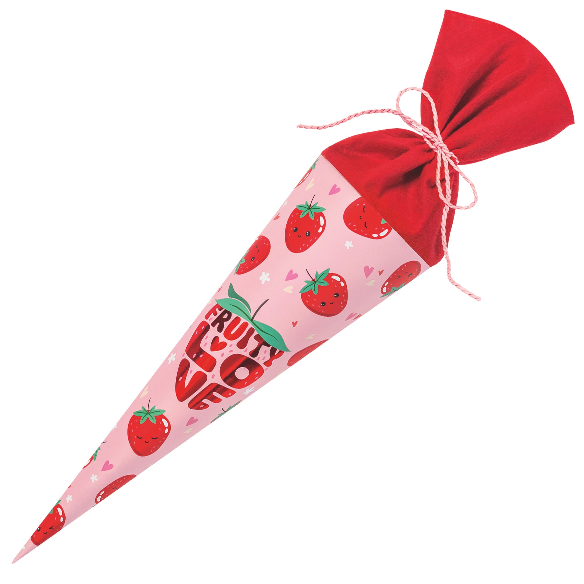 BRUNNEN Schultüte Fruity Love · Erdbeere · 35 cm · Rosa-Rot