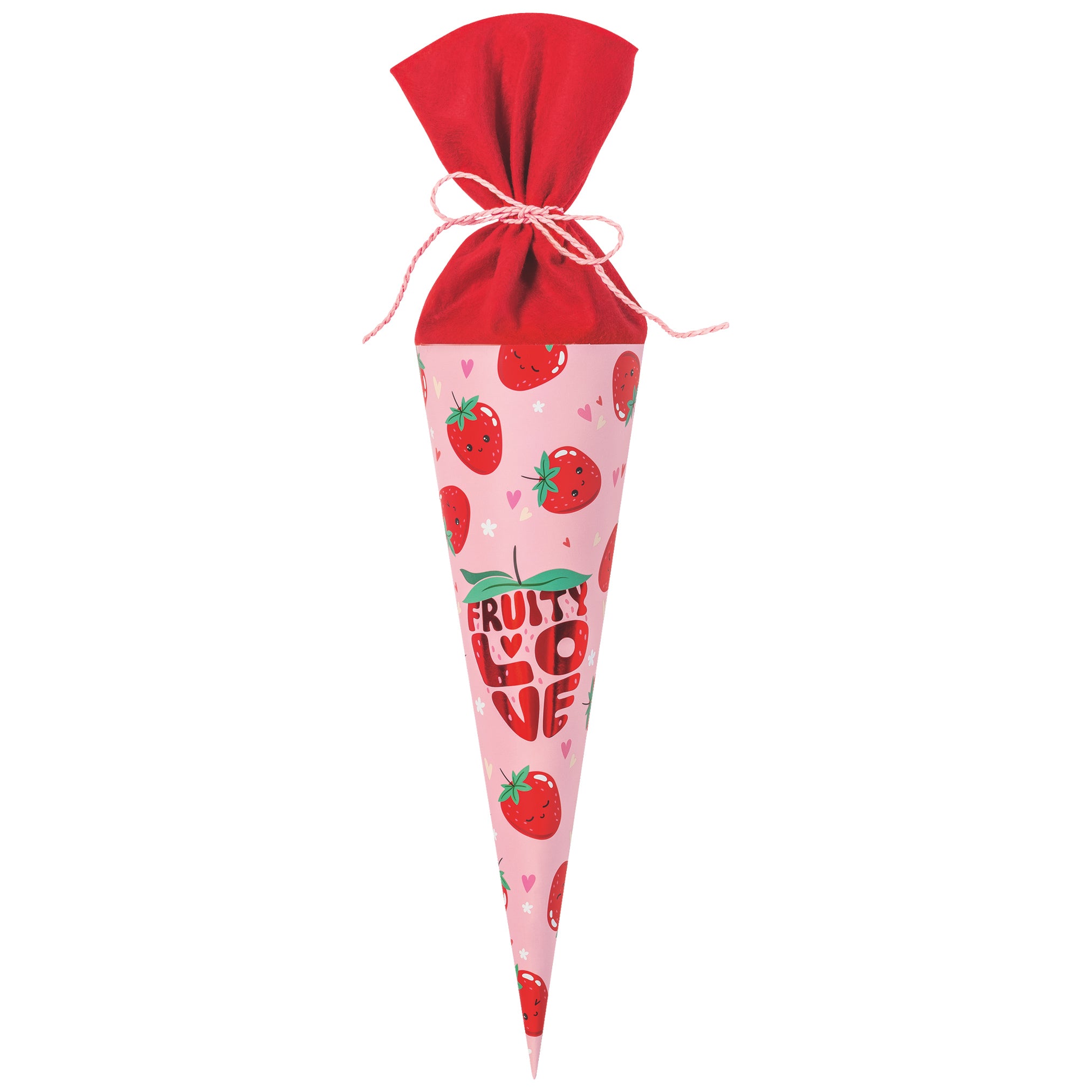 BRUNNEN Schultüte Fruity Love · Erdbeere · 35 cm · Rosa-Rot