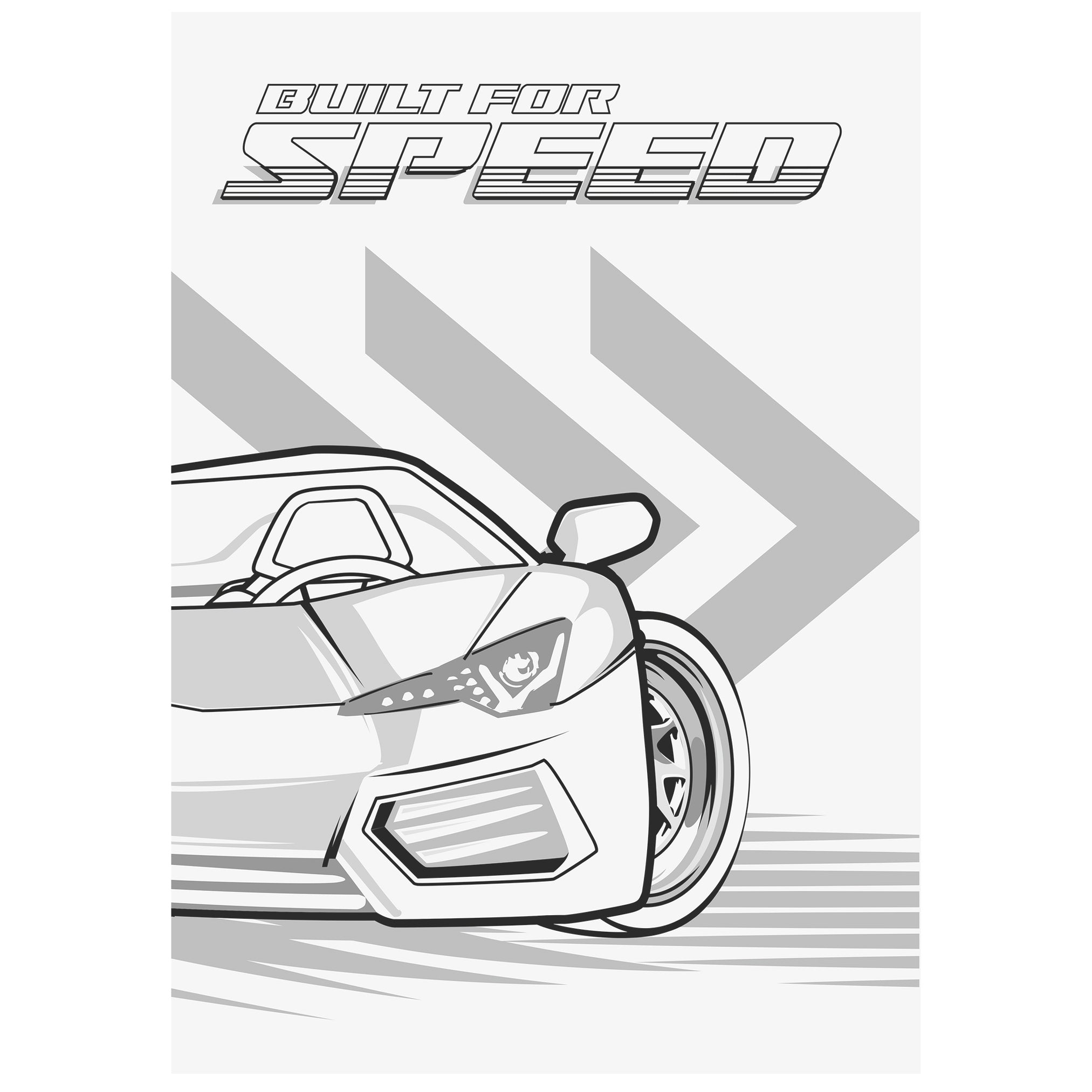 BRUNNEN Zeichenblock A3 · Fast Wheels · Auto · beidseitig befestigt