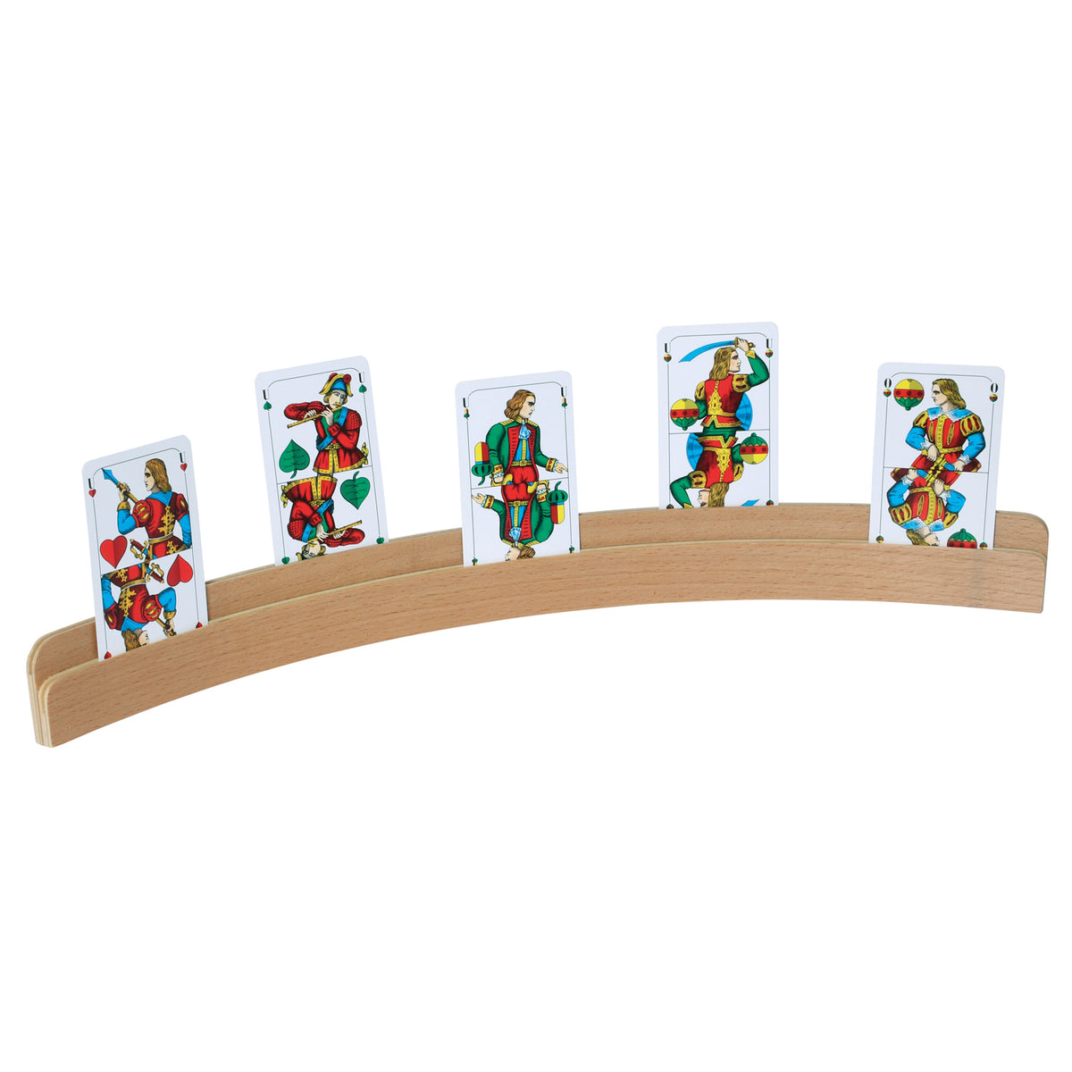 Bartl Doppel-Kartenhalter aus Holz · groß · 50 cm