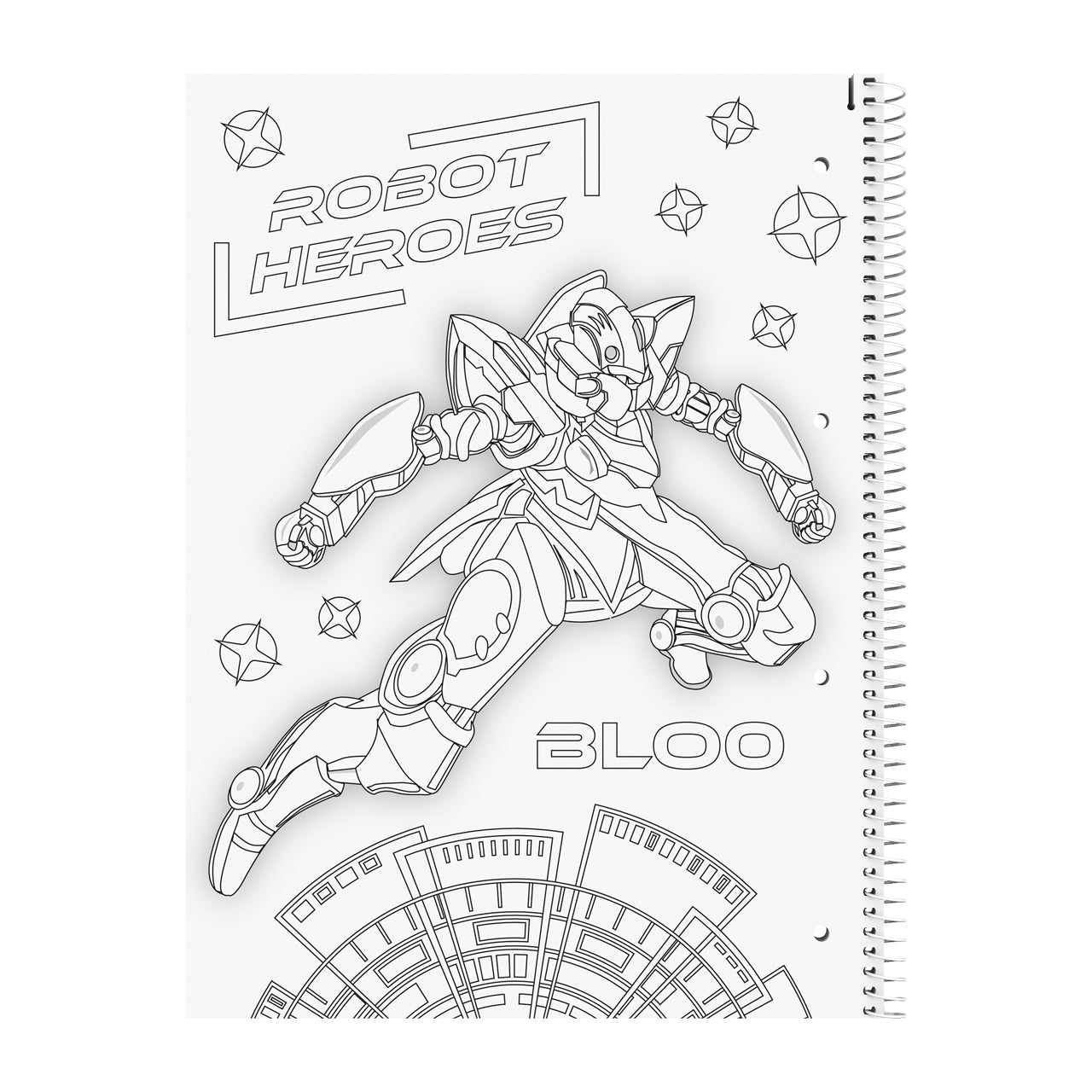 Brunnen-Collegeblock-A4-Robot-Heroes-Lin-27-liniert-Doppelrand-1067927421-ansicht-innen-lafueliki