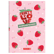 BRUNNEN Hausaufgabenheft A5 · Fruity Love · Rosa-Rot