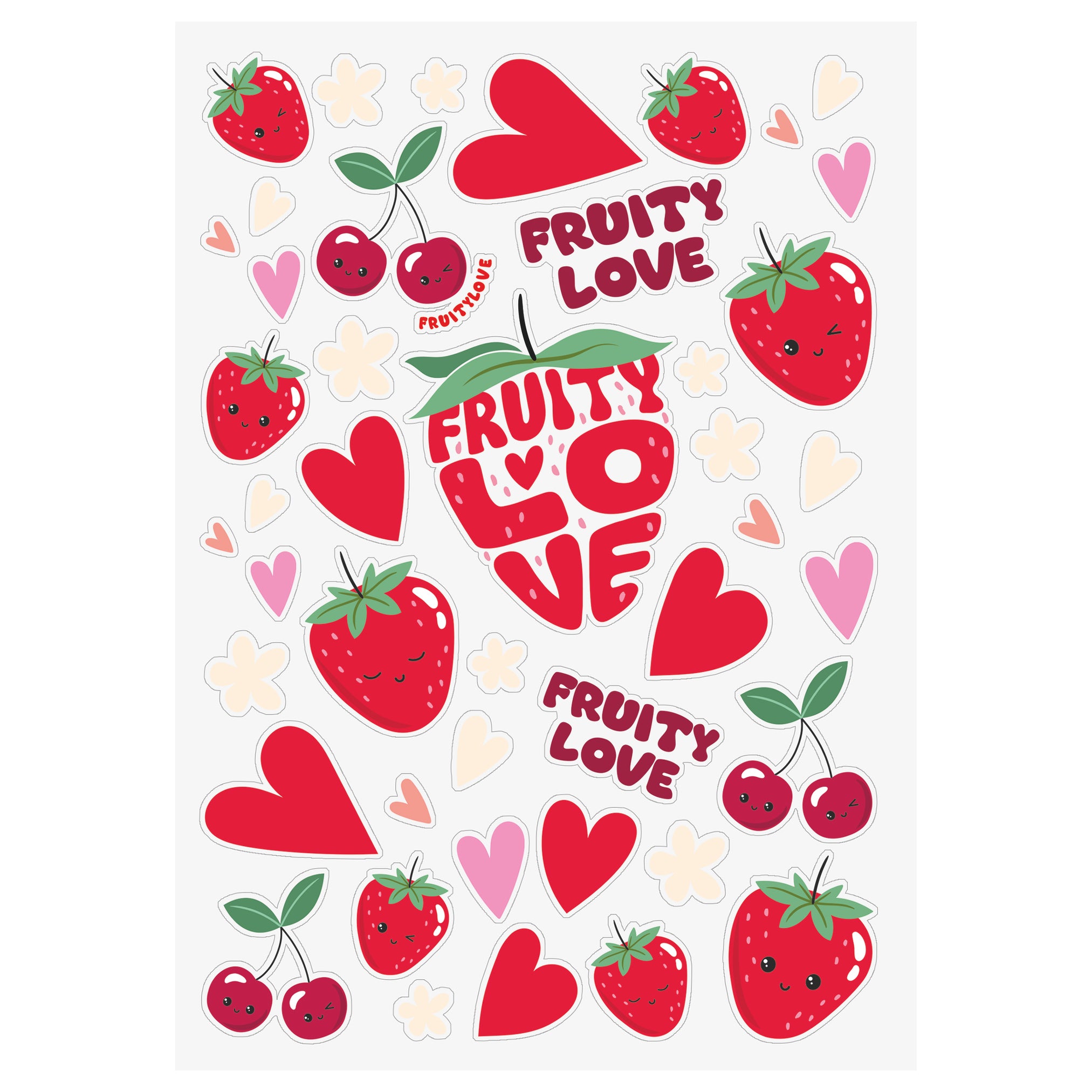 BRUNNEN Hausaufgabenheft A5 · Fruity Love · Rosa-Rot