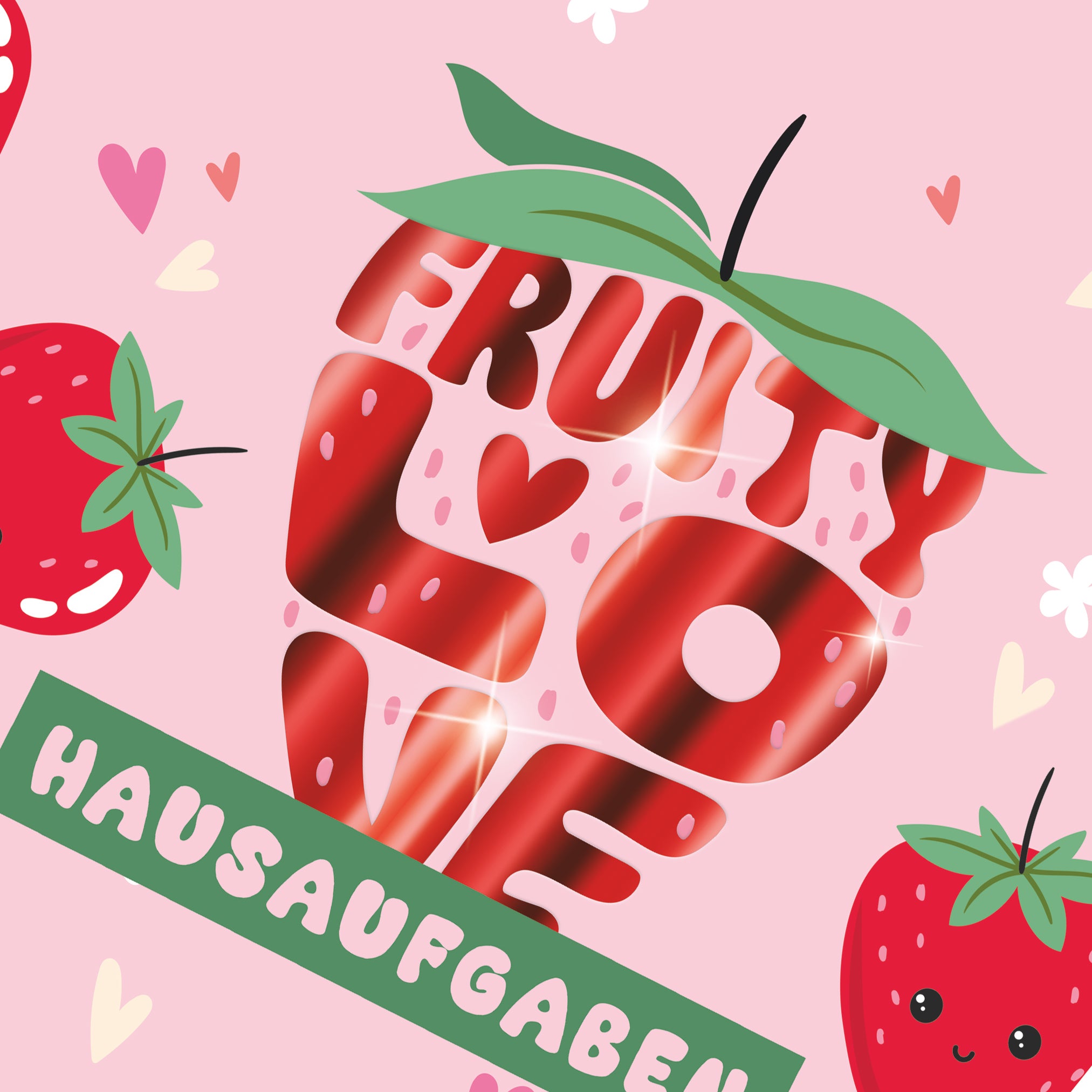 BRUNNEN Hausaufgabenheft A5 · Fruity Love · Rosa-Rot