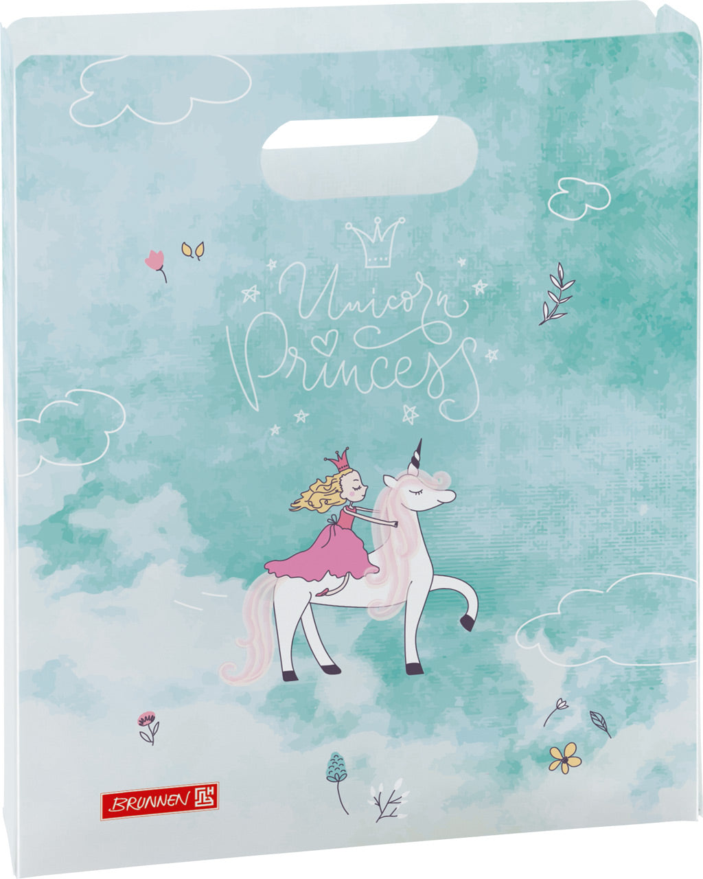 Brunnen Heftbox A4 Einhorn-Prinzessin - oben offen