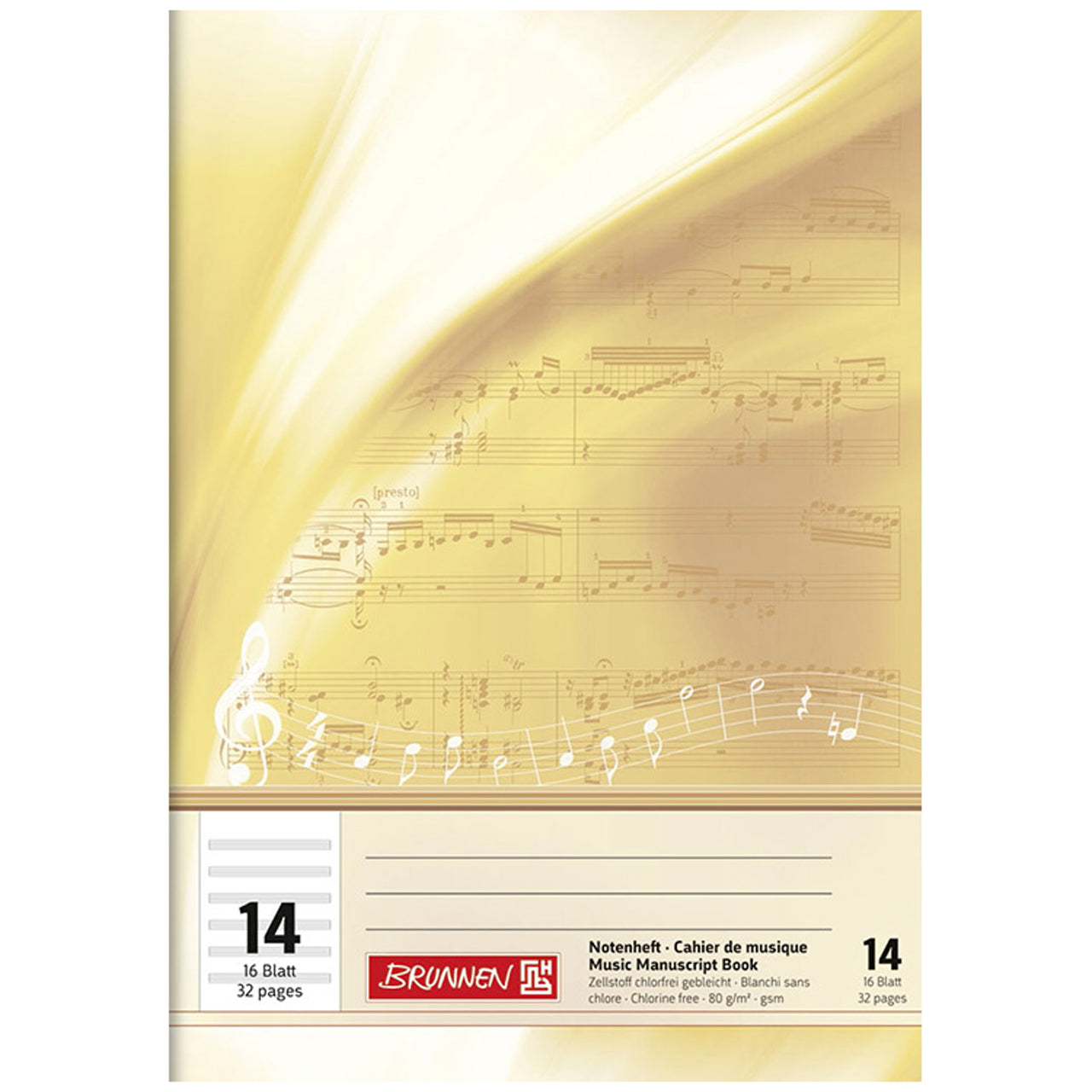 Brunnen-Notenheft-A4-16-Blatt-Lineatur-14-gelb-lafueliki