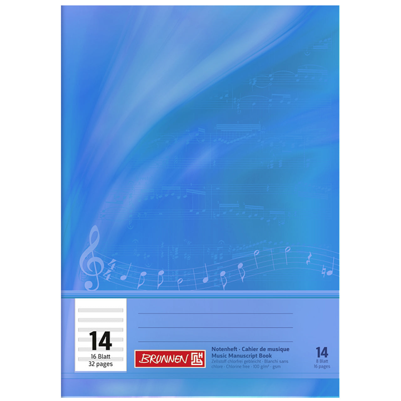 Brunnen-Notenheft-A5-16-Blatt-Lineatur-14-blau-lafueliki