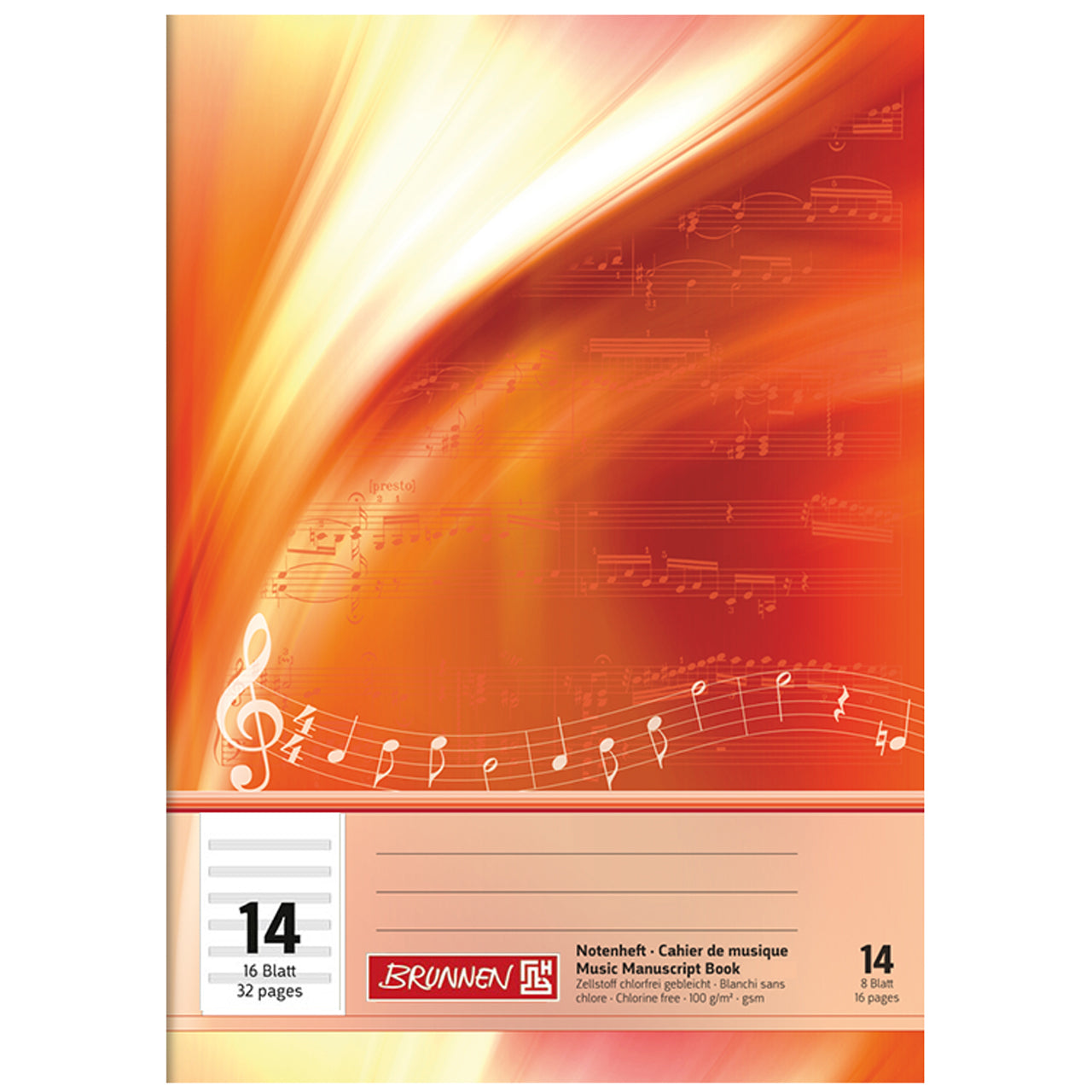 Brunnen-Notenheft-A5-16-Blatt-Lineatur-14-orange-lafueliki