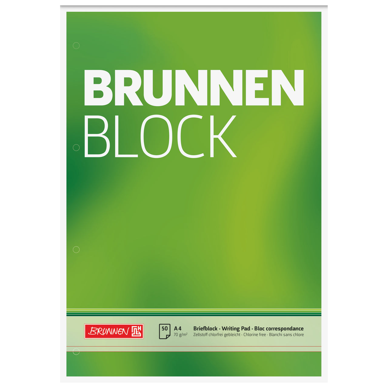 Brunnen Block A4 Blanko gelocht