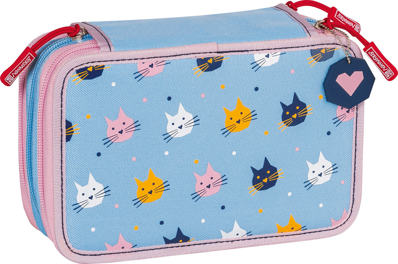 Brunnen-Triple-Decker-3fach-Federmappe-Katze-3-Etagen-gefuellt-104912107-lafueliki