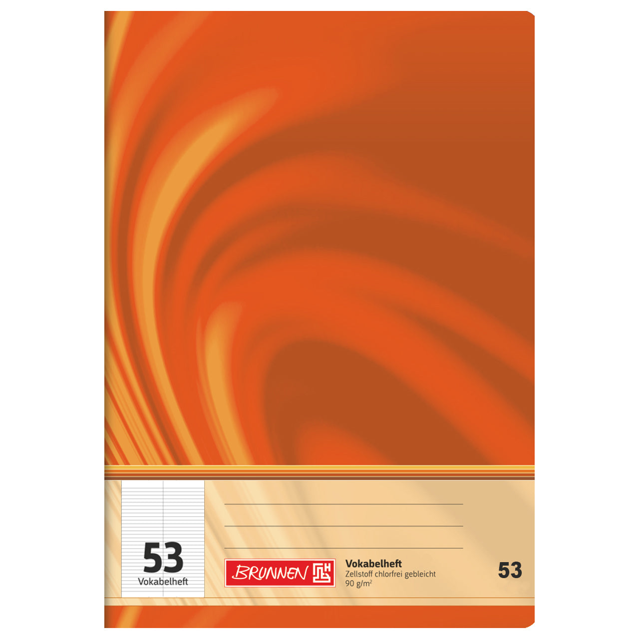 Brunnen-Vokabelheft-A4-53-2-spalten-orange-kaufen-lafueliki