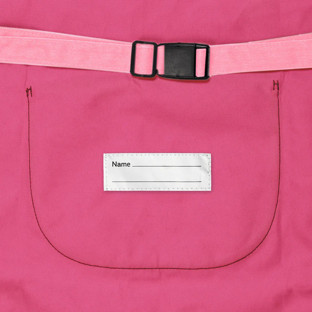 Brunnen-malschuerze-Werkenschuerze-Kinderschuerze-mit-Tasche-pink-tulip-104809525-namenschild-lafueliki