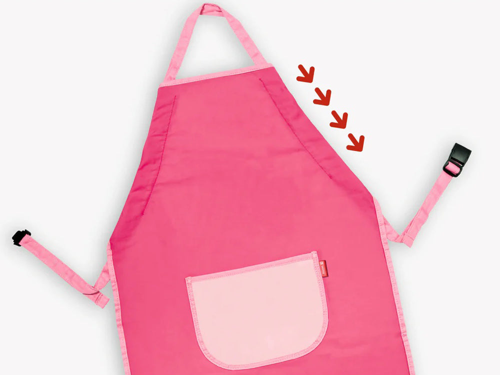 Brunnen-malschuerze-Werkenschuerze-Kinderschuerze-mit-Tasche-pink-tulip-104809525-universal-lafueliki