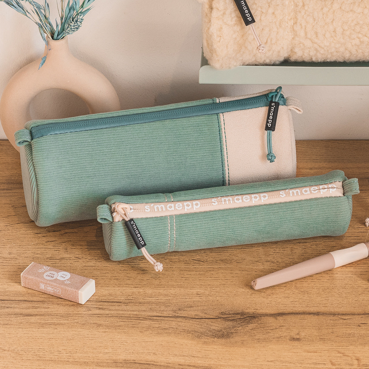 Brunnen s´maepp Schlamperrolle S · Eucalyptus – Grün-Beige