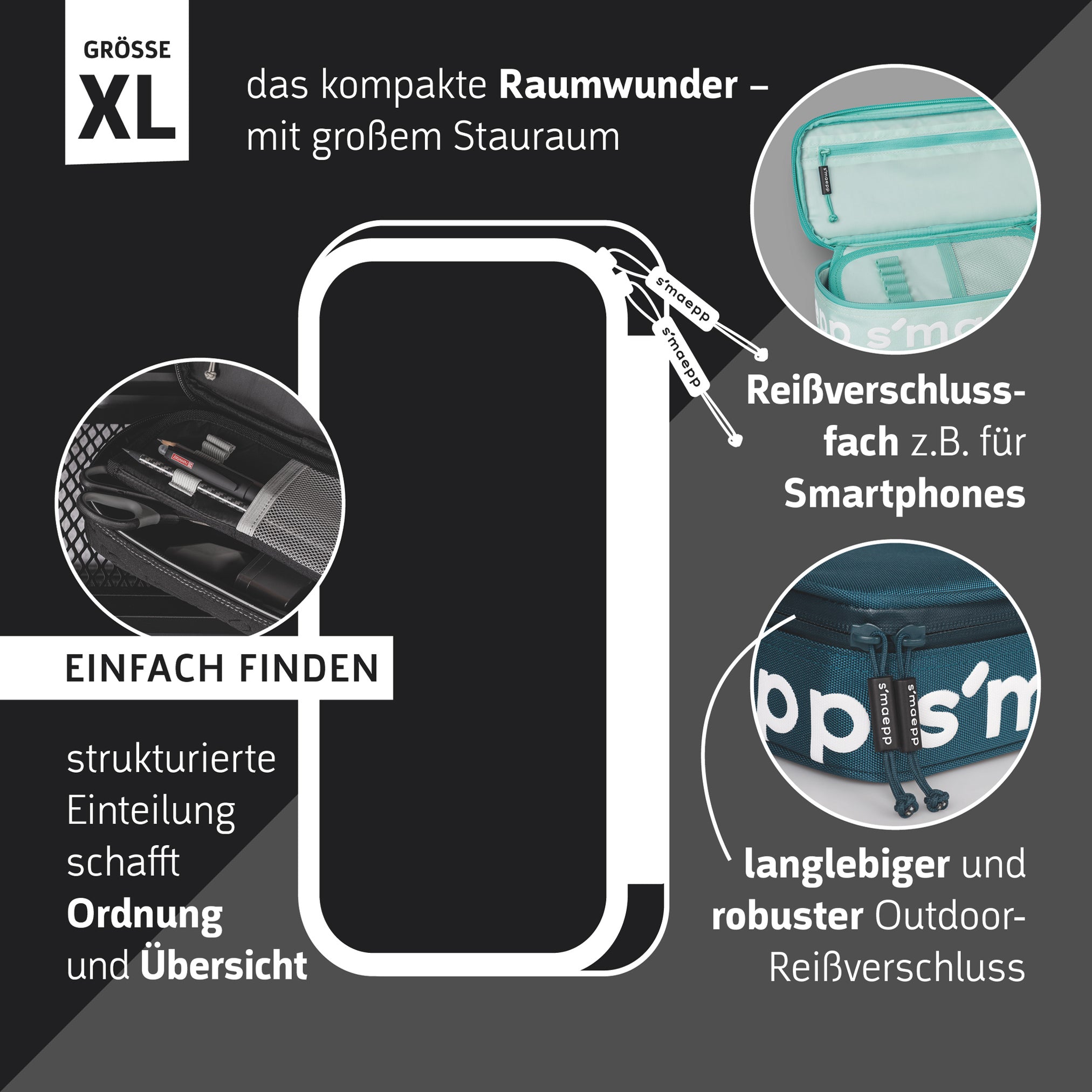Brunnen s´maepp XL Schlampermäppchen · Plüsch – Beige