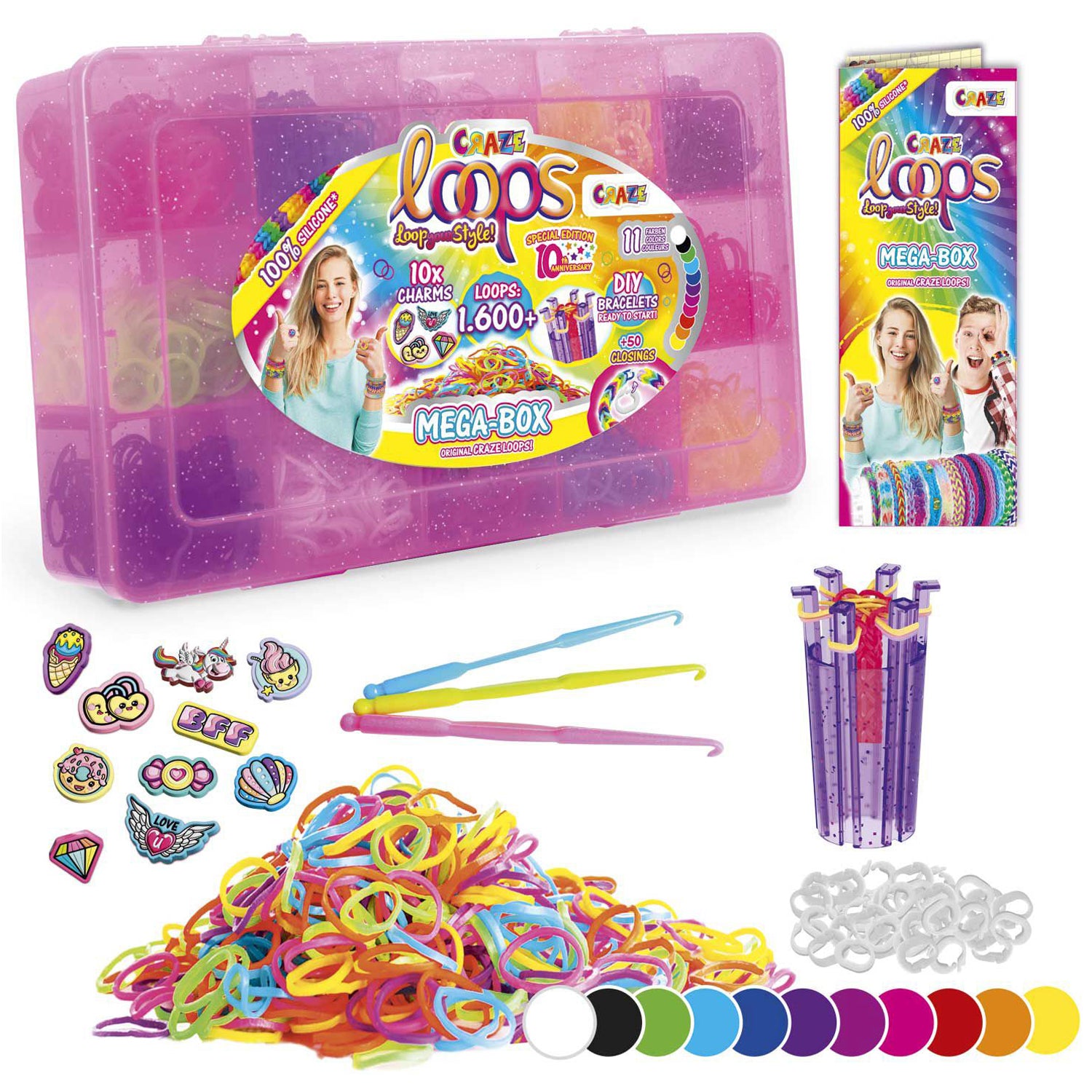 CRAZE LOOPS Mega Box · Bastelset für Armbänder & Schmuck