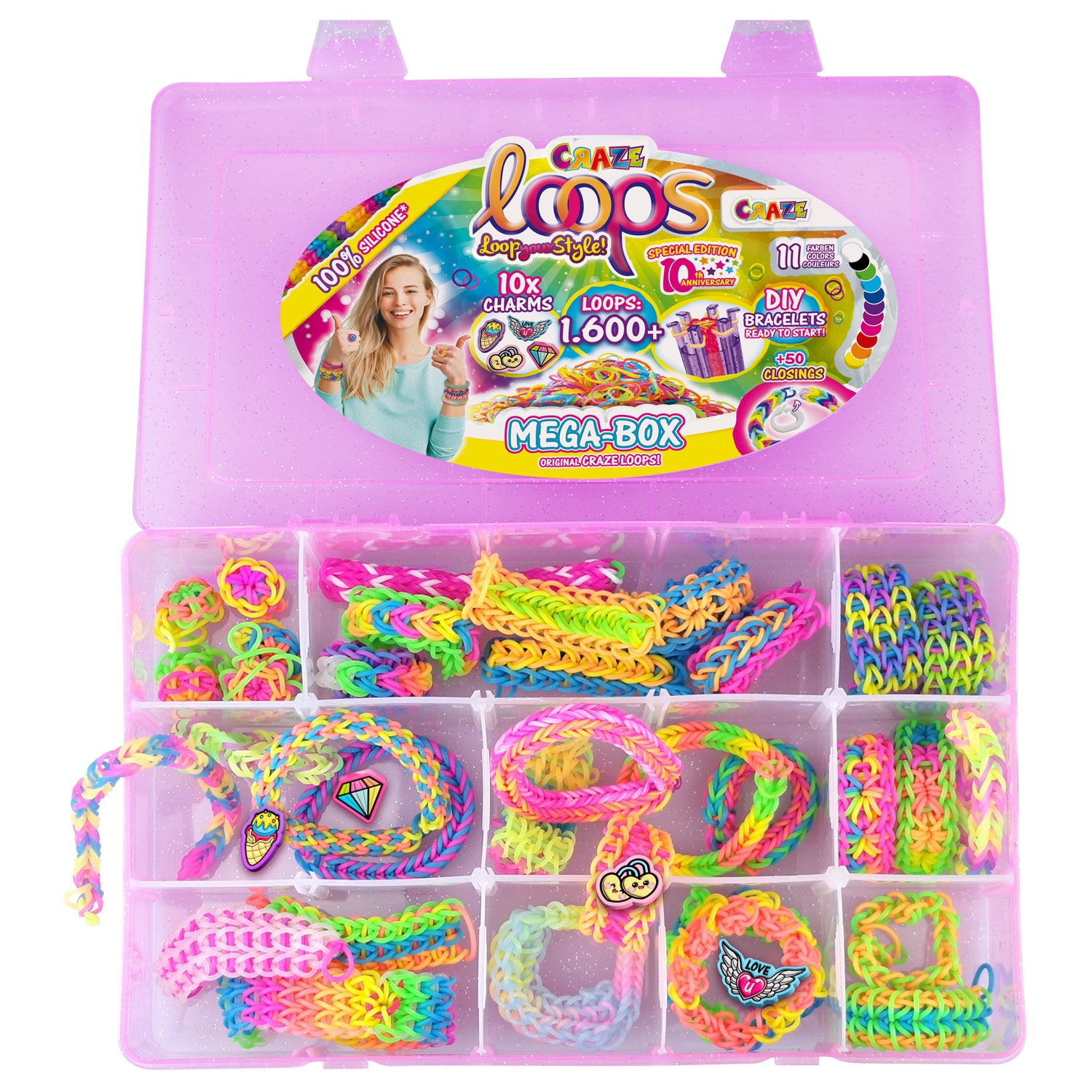 CRAZE LOOPS Mega Box · Bastelset für Armbänder & Schmuck