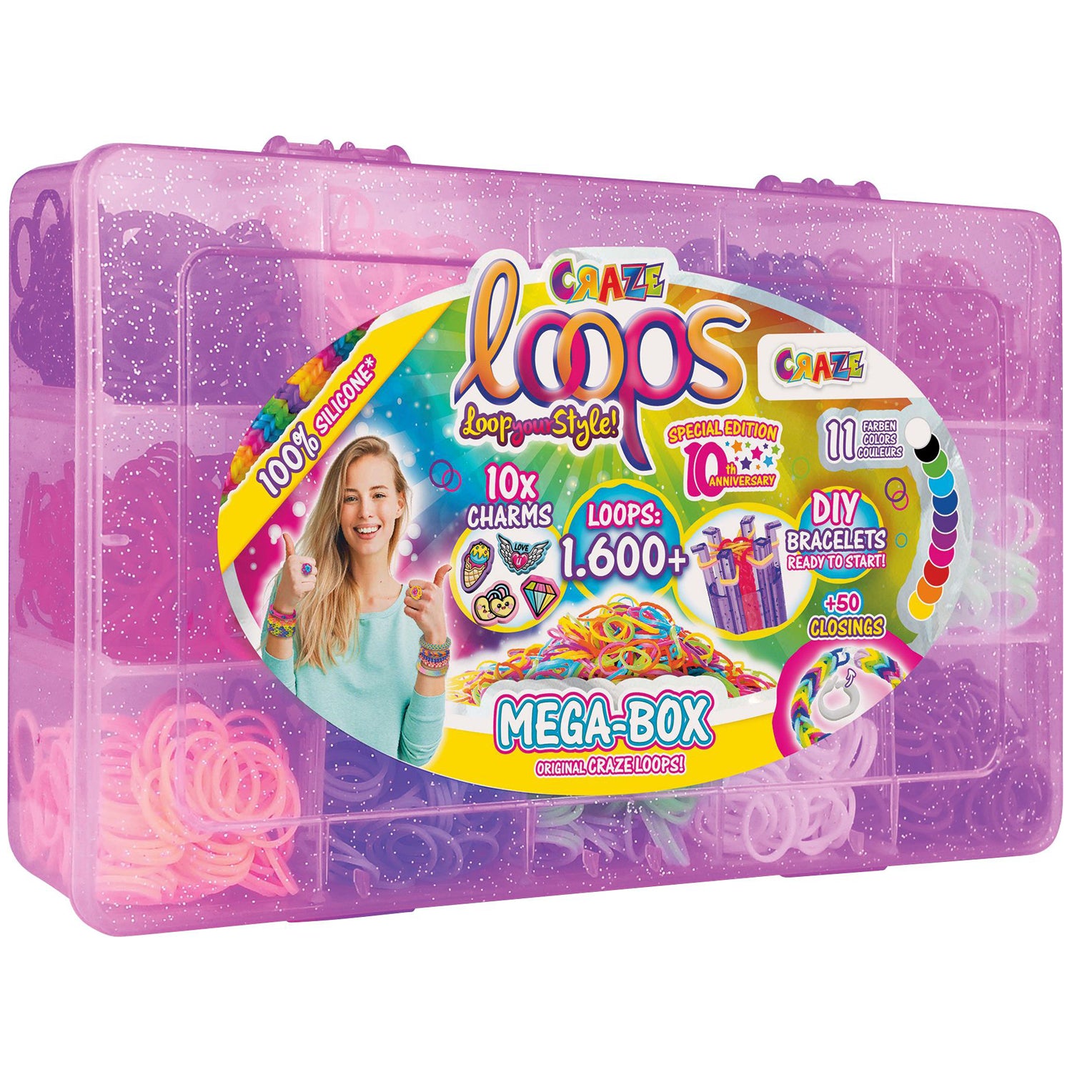 CRAZE LOOPS Mega Box · Bastelset für Armbänder & Schmuck
