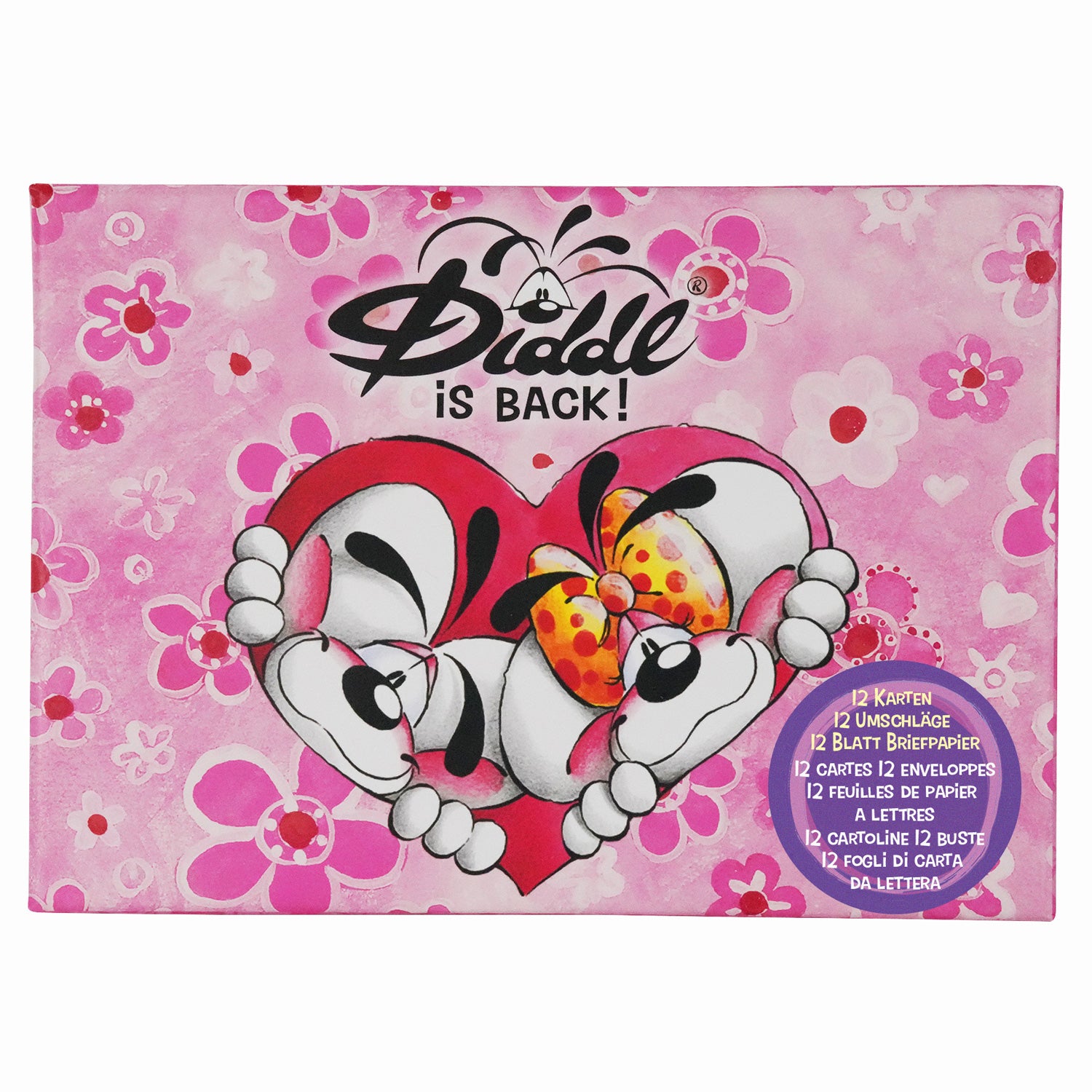 Diddl Briefpapier-Set Diddl & Diddlina · Herz · rosa-pink