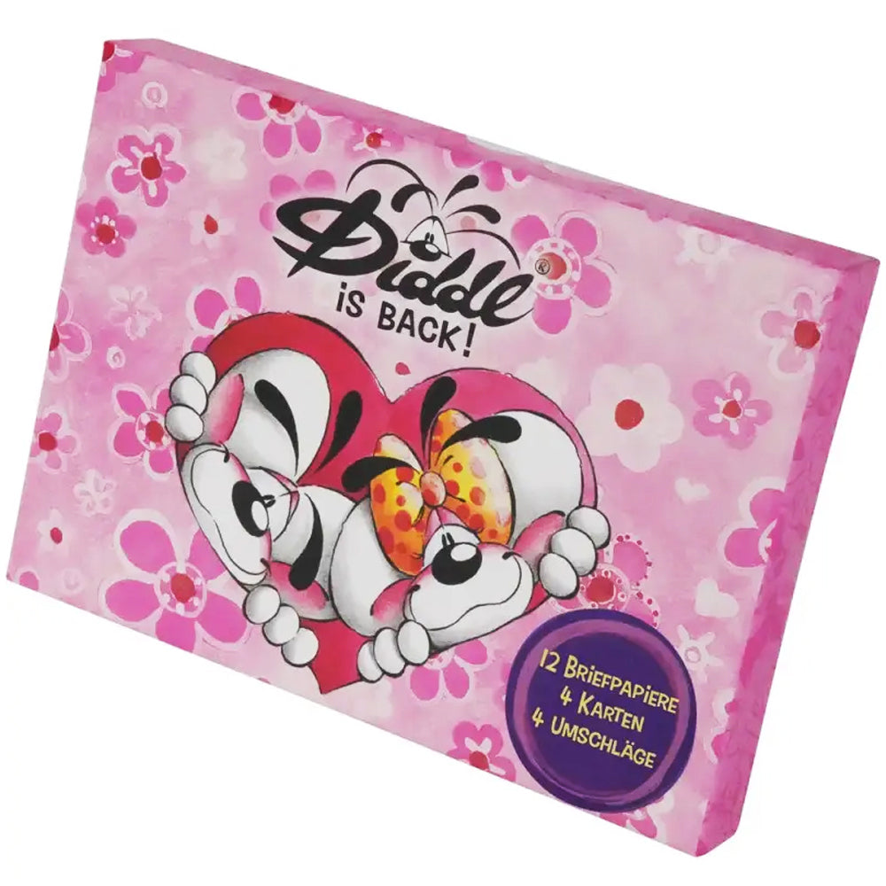 Diddl Briefpapier-Set Diddl & Diddlina · Herz · rosa-pink