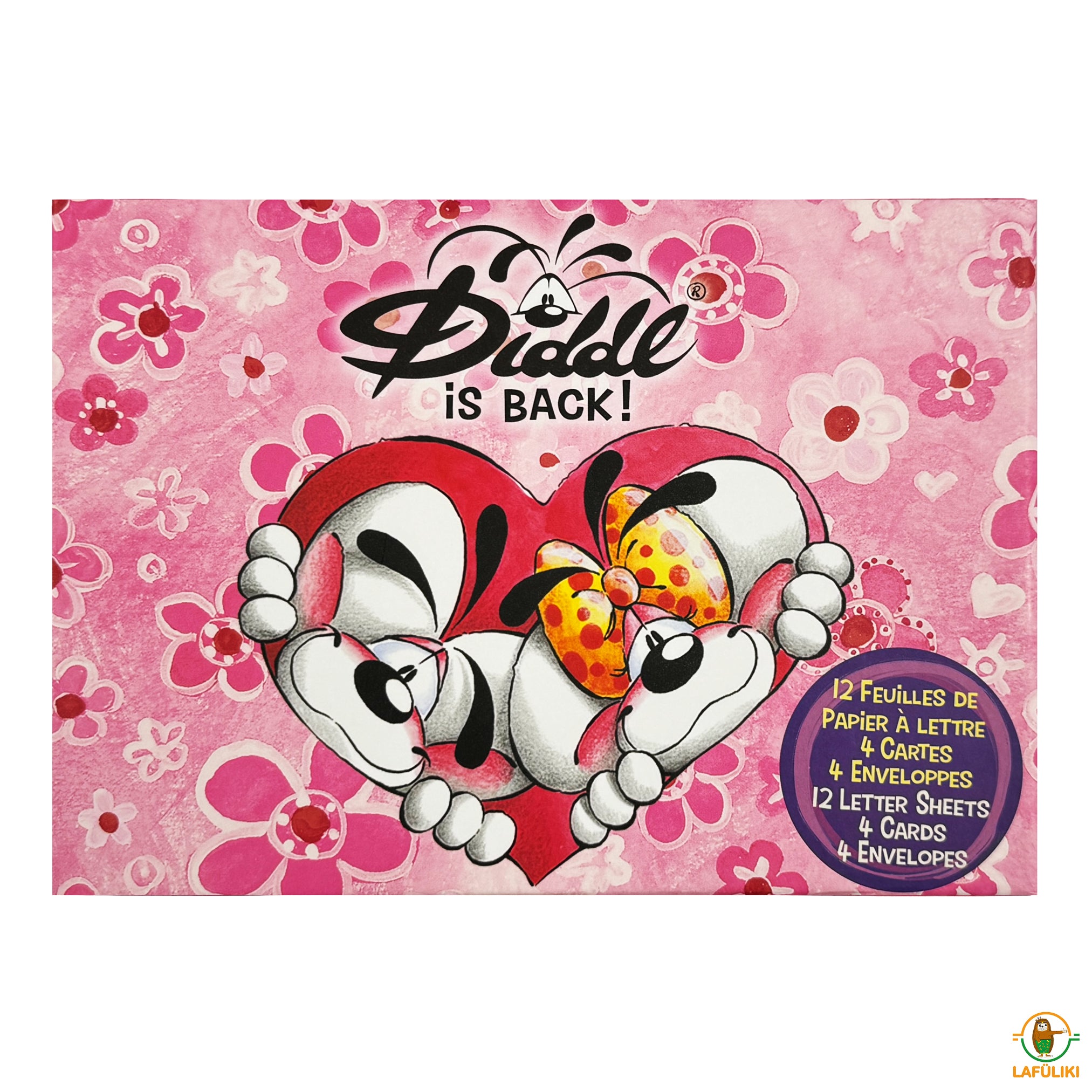 Diddl Briefpapier-Set Diddl & Diddlina · Herz · rosa-pink