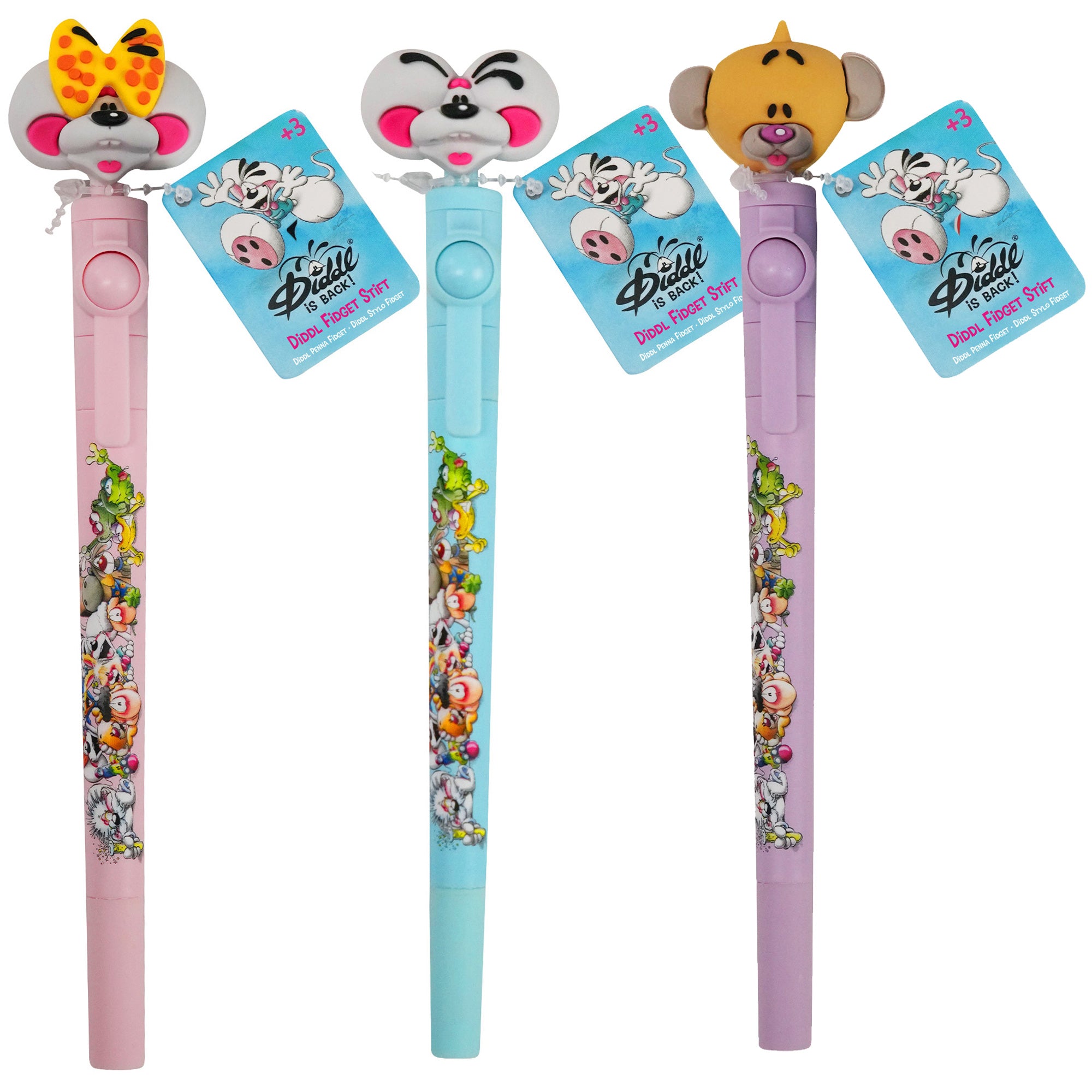 Diddl Fidget-Stift · mit drehbarem Topper