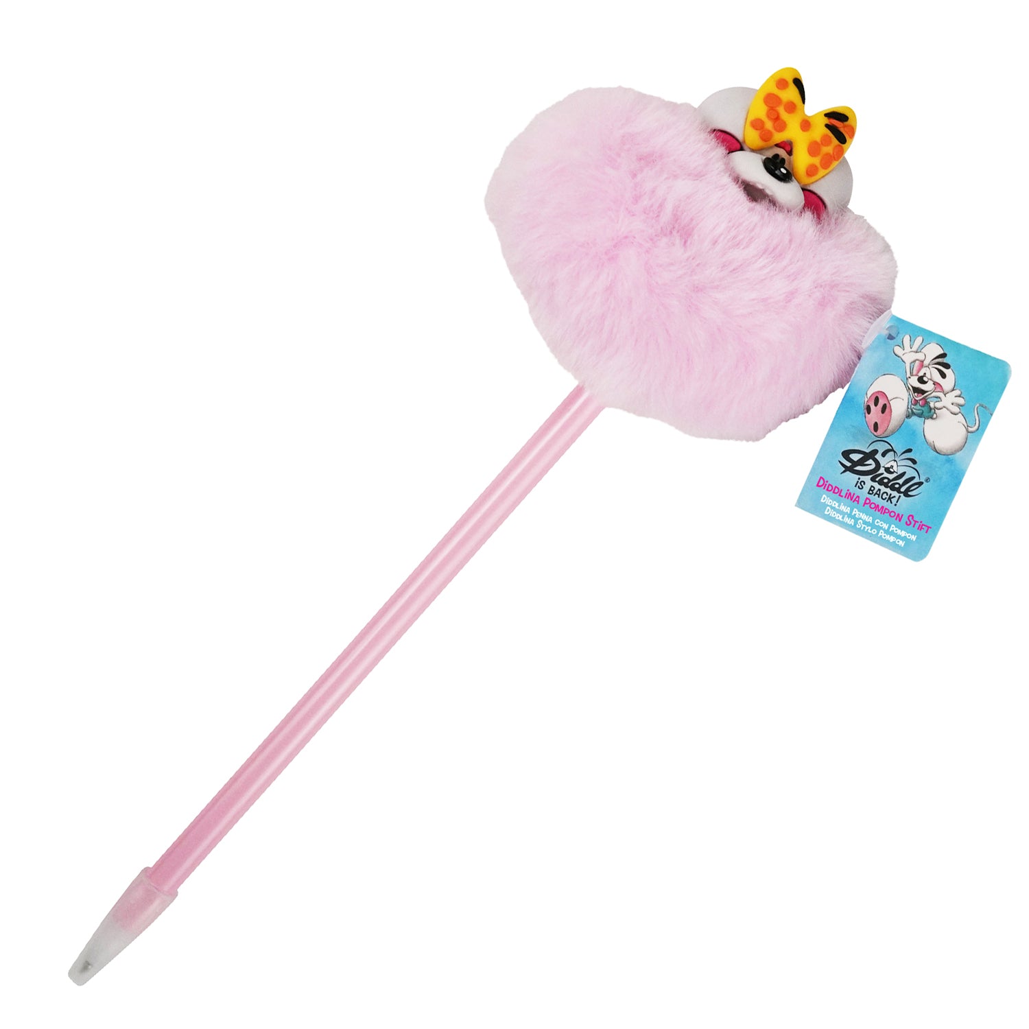 Diddl Pompom Kugelschreiber · flauschiger Puschel