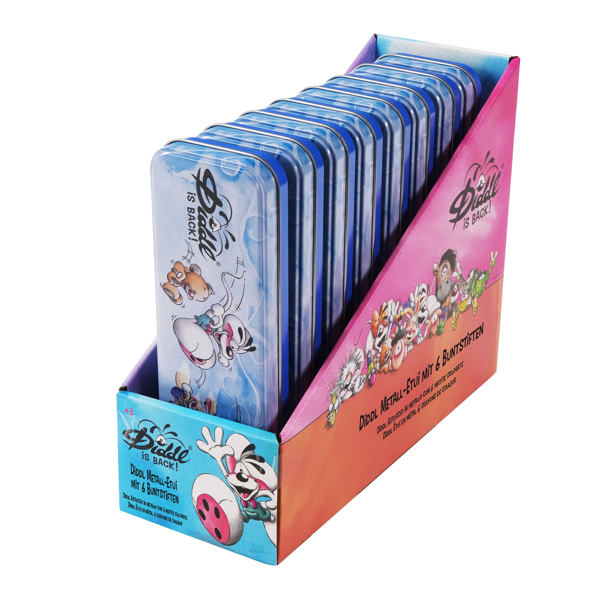 Diddl Metall-Etui · mit 6 Buntstiften