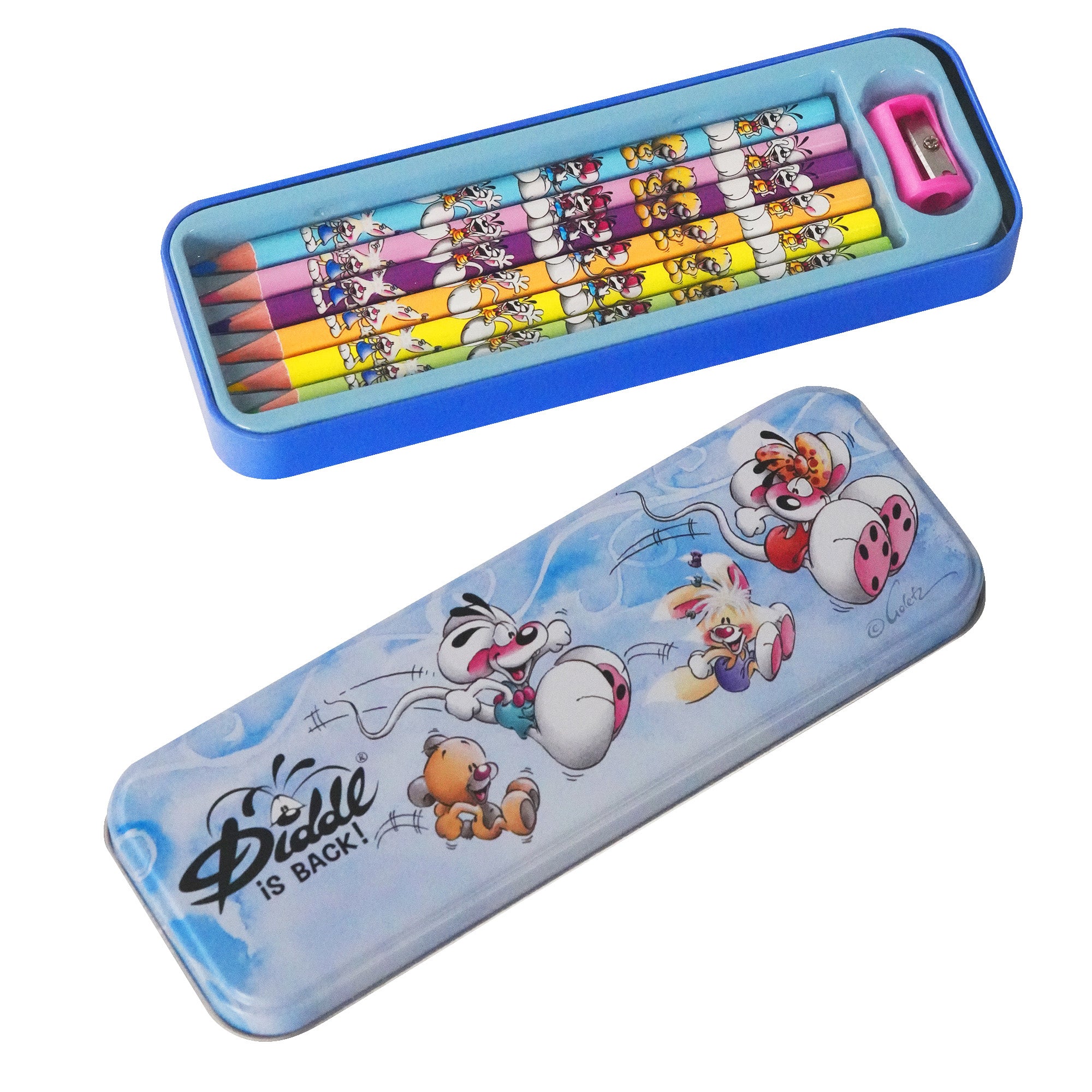 Diddl Metall-Etui · mit 6 Buntstiften