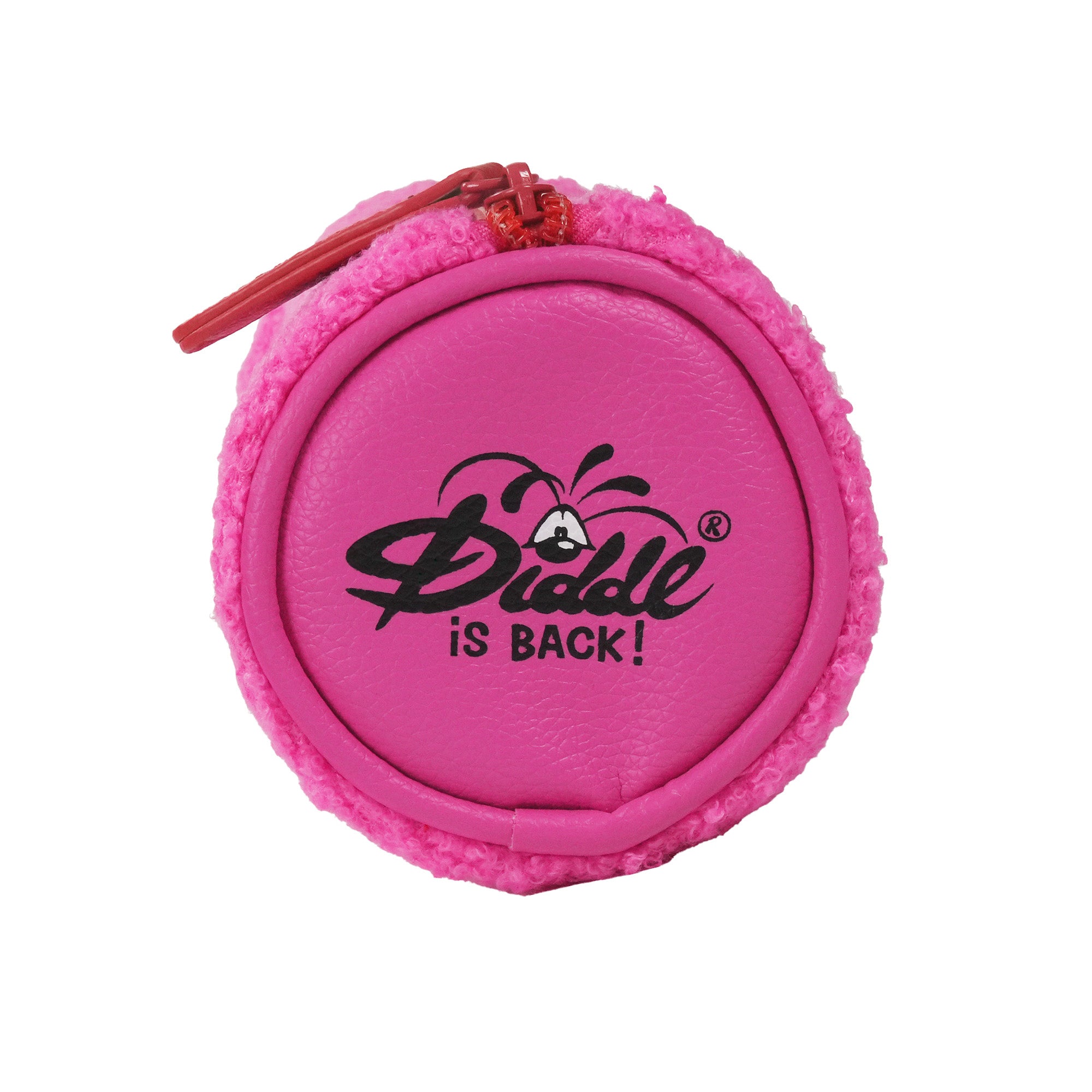 Diddl Schlamper-Etui · aus Plüsch · rund · Rosa
