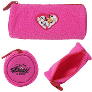 Diddl Schlamper-Etui · aus Plüsch · rund · Rosa