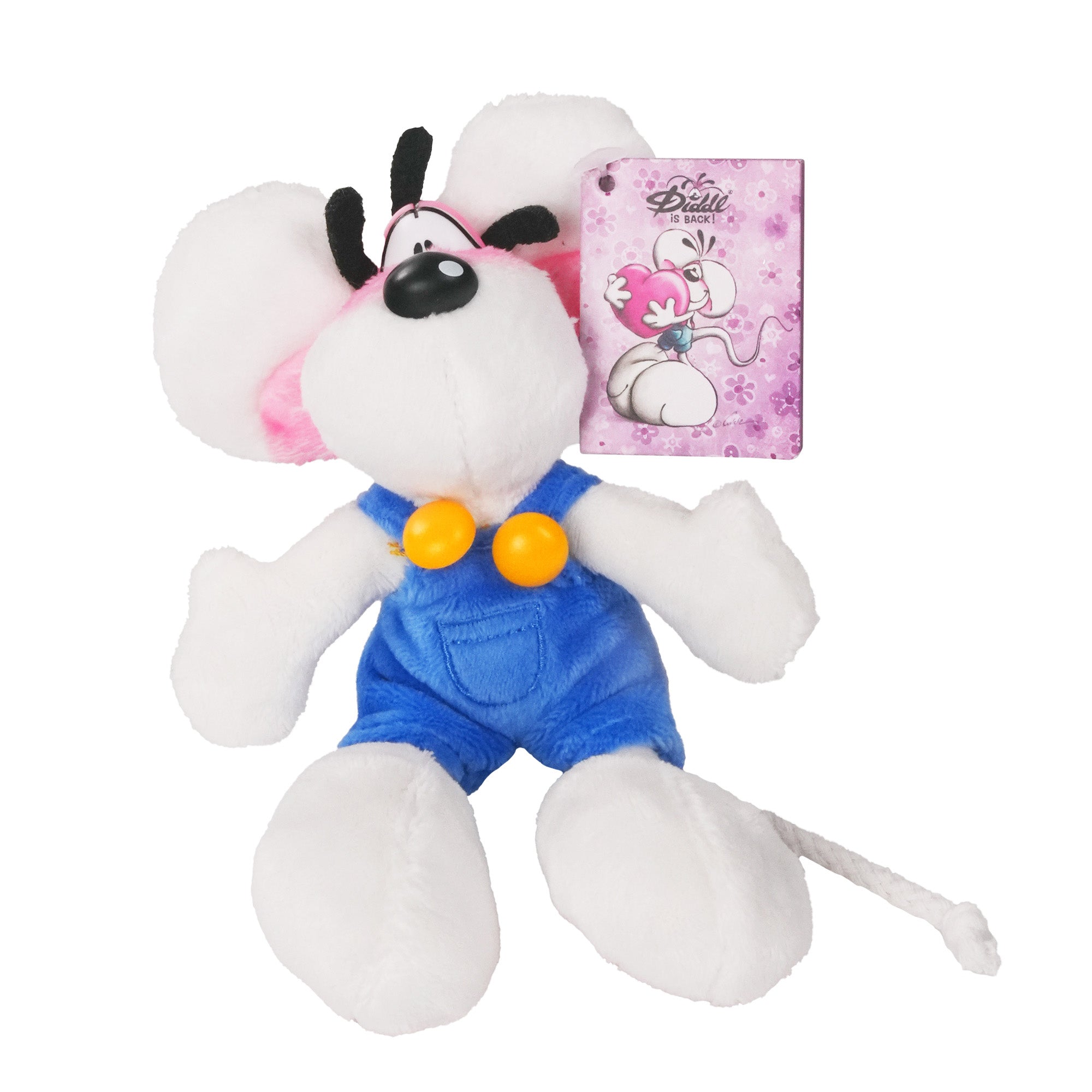 Diddl Schlüsselanhänger · 15 cm · Diddl Maus · Latzhose · Blau