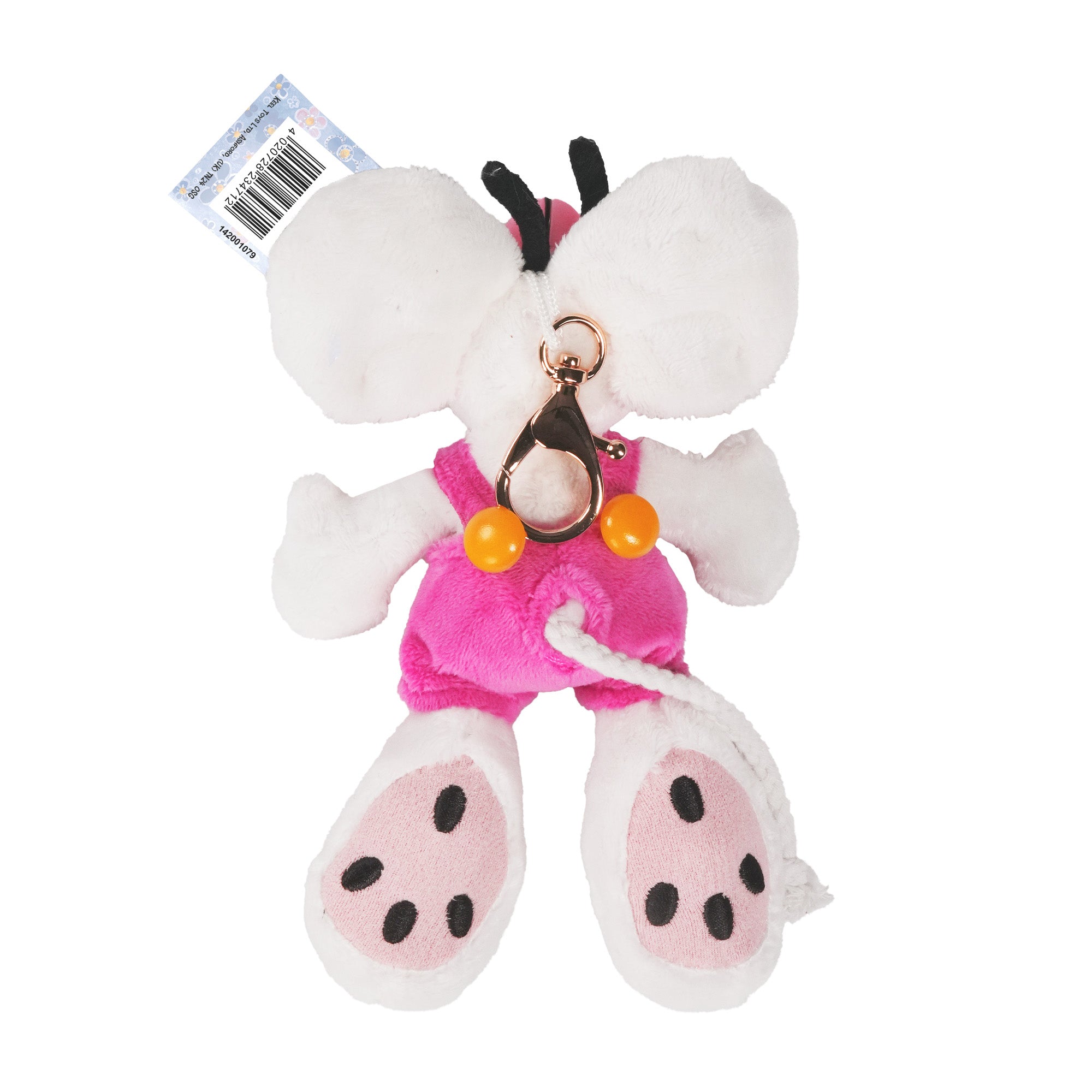 Diddl Schlüsselanhänger · 15 cm · Diddl Maus · Latzhose · Rosa