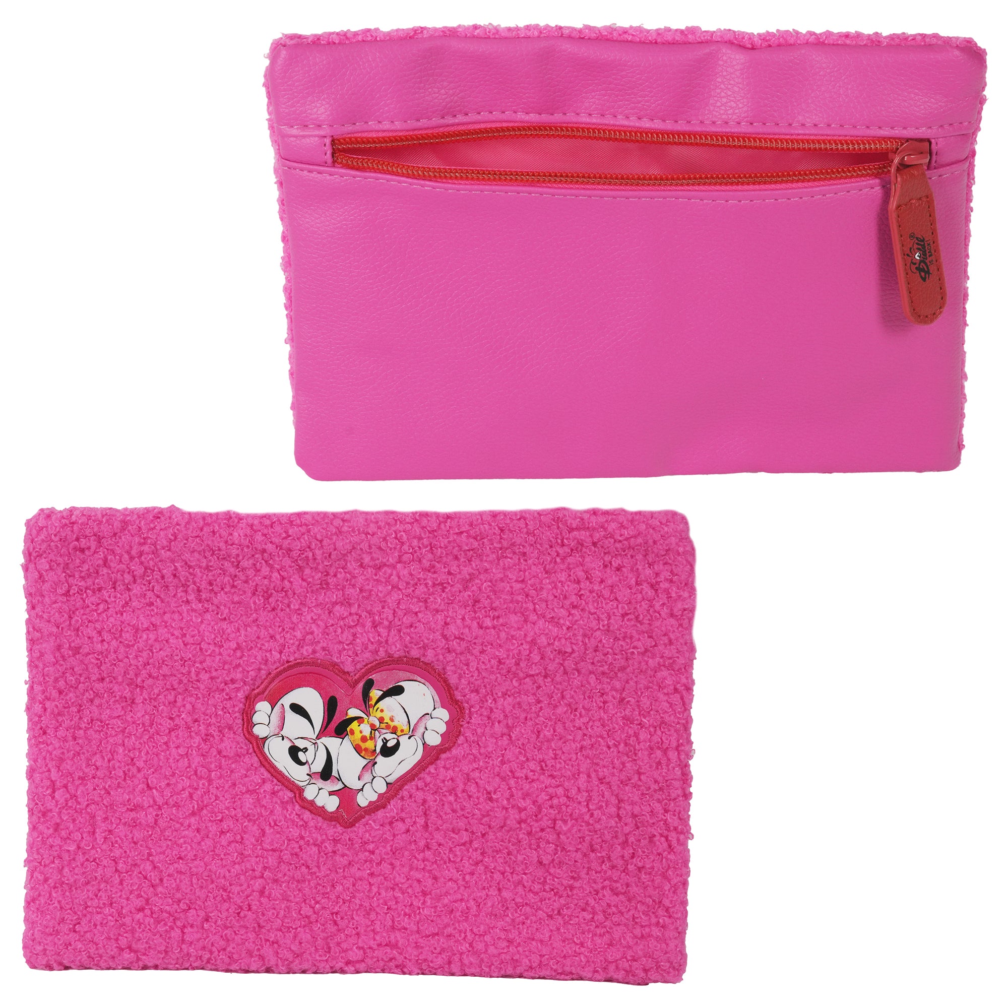 Diddl Taschen-Etui · aus Plüsch · flach · Rosa