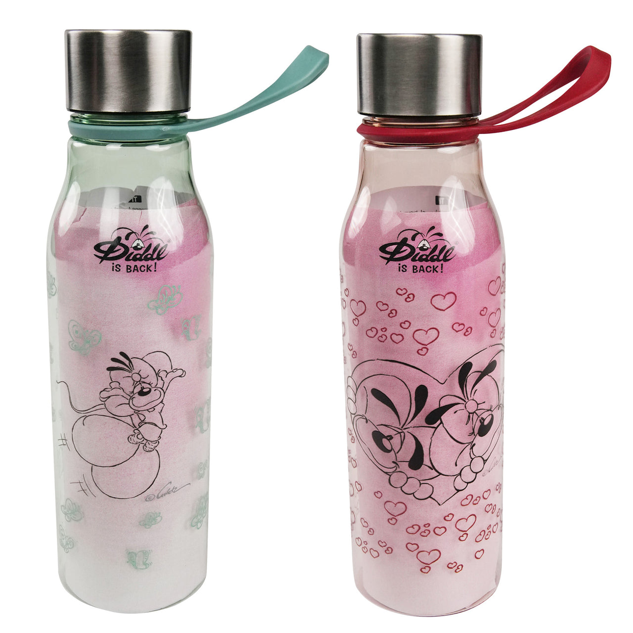 Diddl Kinder-Trinkflasche · mit Trageschlaufe · für Schule & Freizeit